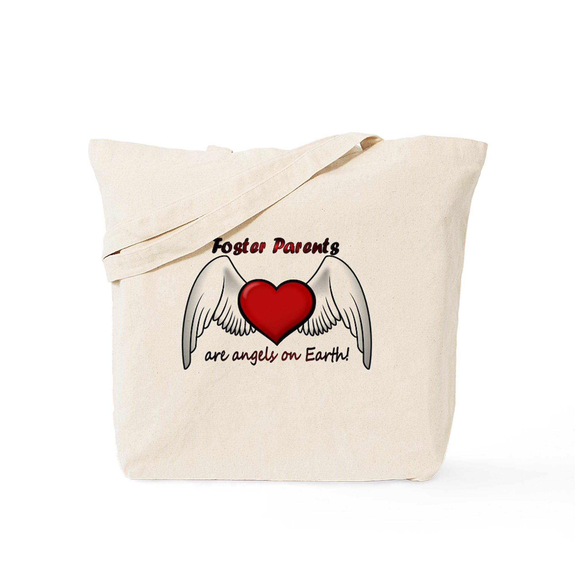 Angel Foster Tote Bag - Natural Canvas Reusable Shopping Bag for Women, Eco-Friendly Grocery Tote - Perfect for Beach, Market & Everyday Use