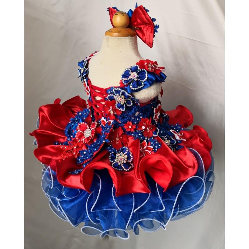 Handmade Beaded Pageant Dress for Toddlers - Jenniferwu Princess Gown for Pageants, Photo Shoots & Special Occasions