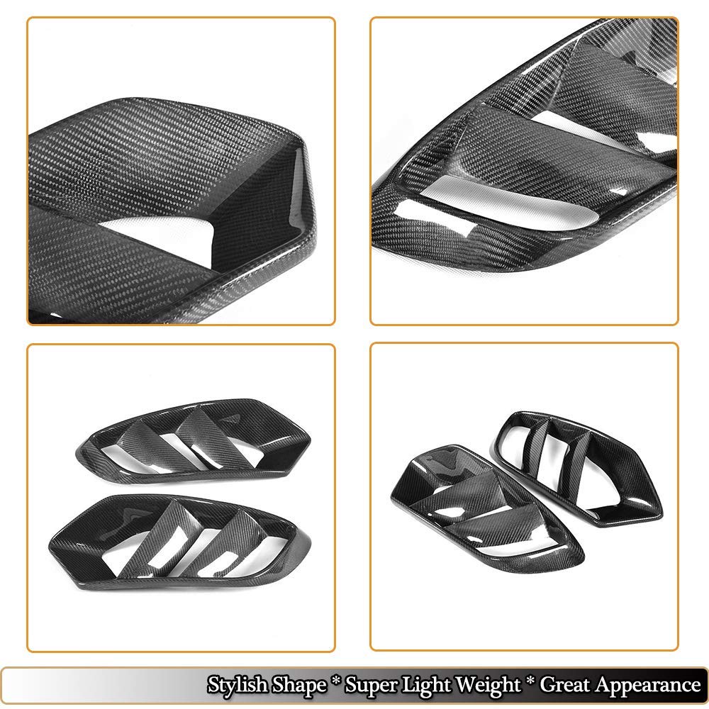 Carbon Fiber Fog Light Cover for Mercedes Benz C-Class W205 Sedan 2015-2019 | Front Bumper Canard Fender Scoop | High-Quality Replacement Part | Enhances Sporty Look & Aerodynamics (Perfect for Car Enthusiasts & Street Racing)