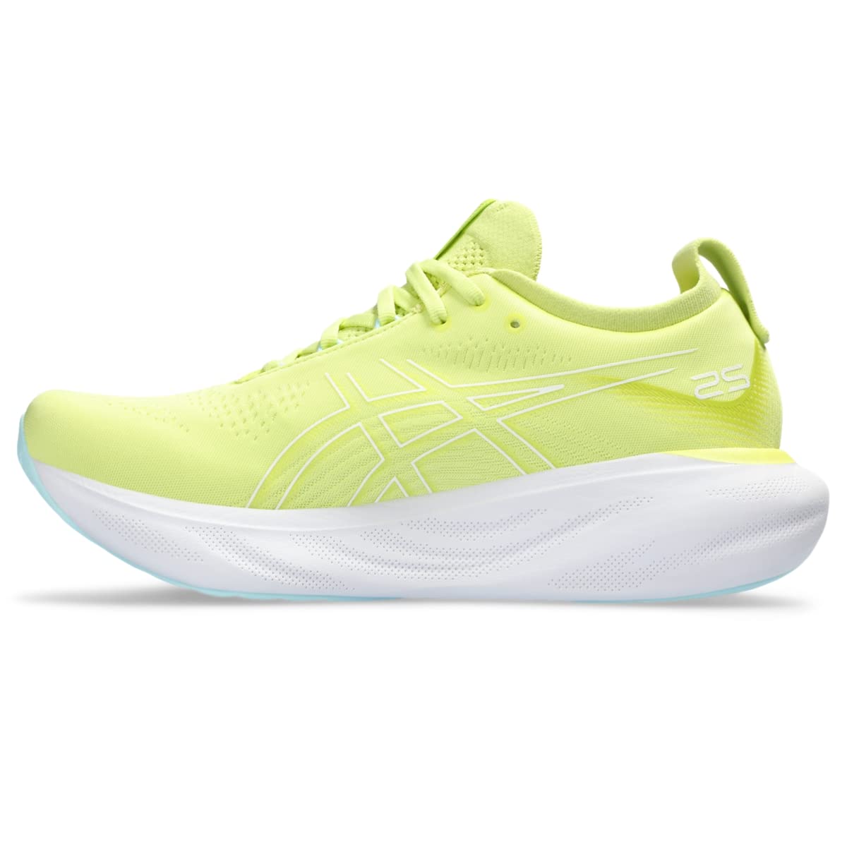 ASICS Gel-Nimbus 25 Men's Running Shoes - Lightweight Cushioned for Long Distance & Marathon Training - Yellow/White Colorway - Perfect for Road Running & Gym Workouts