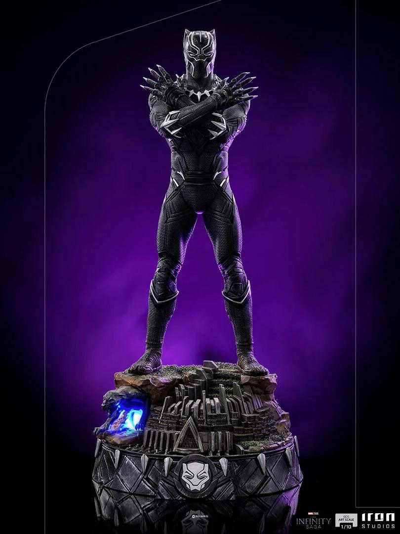 Iron Studios The Infinity Saga Black Panther Deluxe BDS Art Scale 1/10 Statue - Marvel Collectible Figure for Display & Home Decor