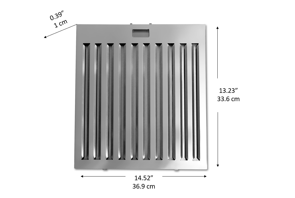 30 Inch Range Hood Baffle Filter - Stainless Steel Grease Filter for Kitchen Ventilation - Perfect for Home Cooking, Grilling & Commercial Kitchens