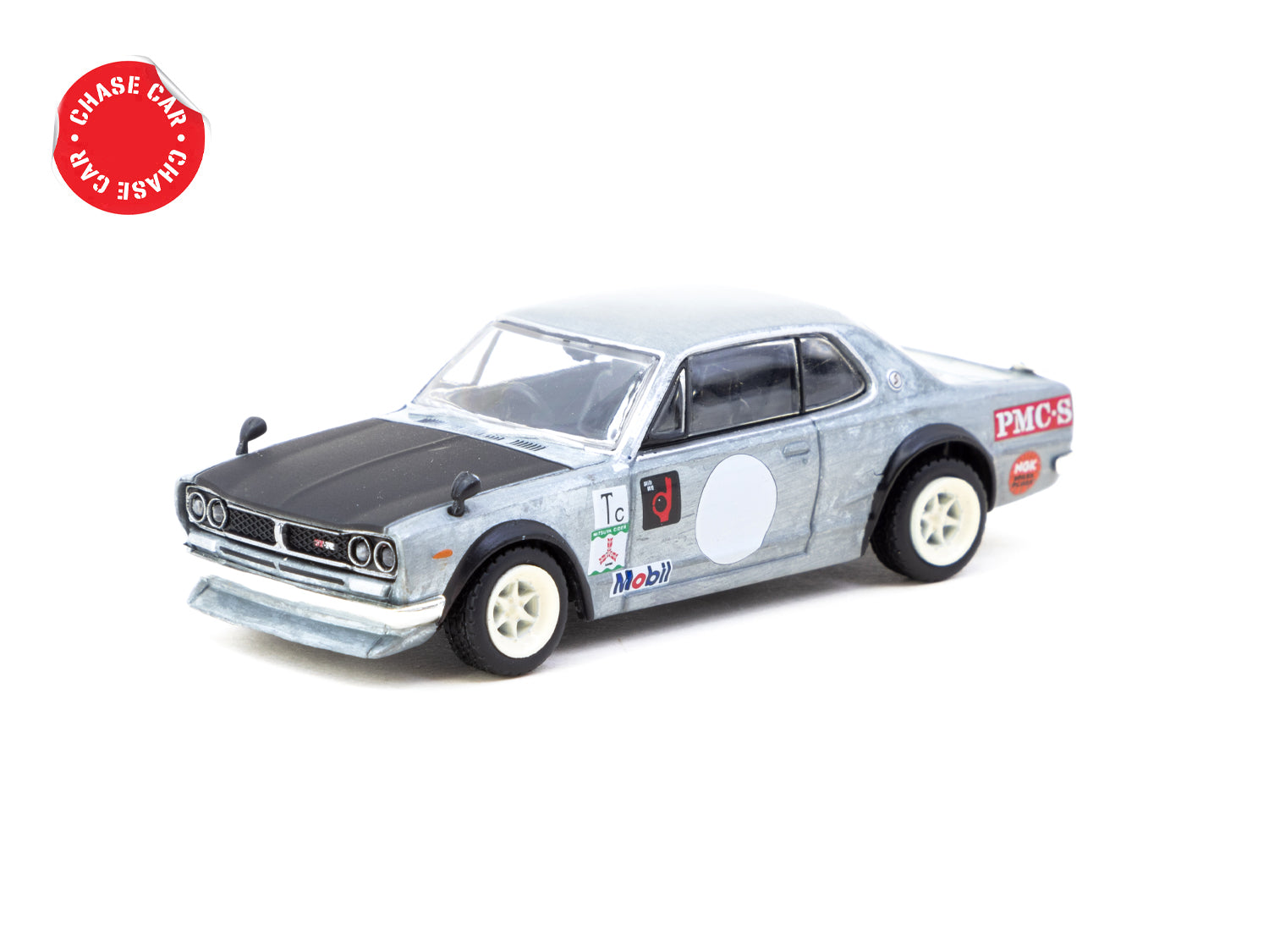 Tarmac Works 1/64 Scale Diecast Model Car - Nissan Skyline HT 2000GT-R White - Collectible Miniature Vehicle for Display & Racing - Perfect for Car Enthusiasts & Model Collectors