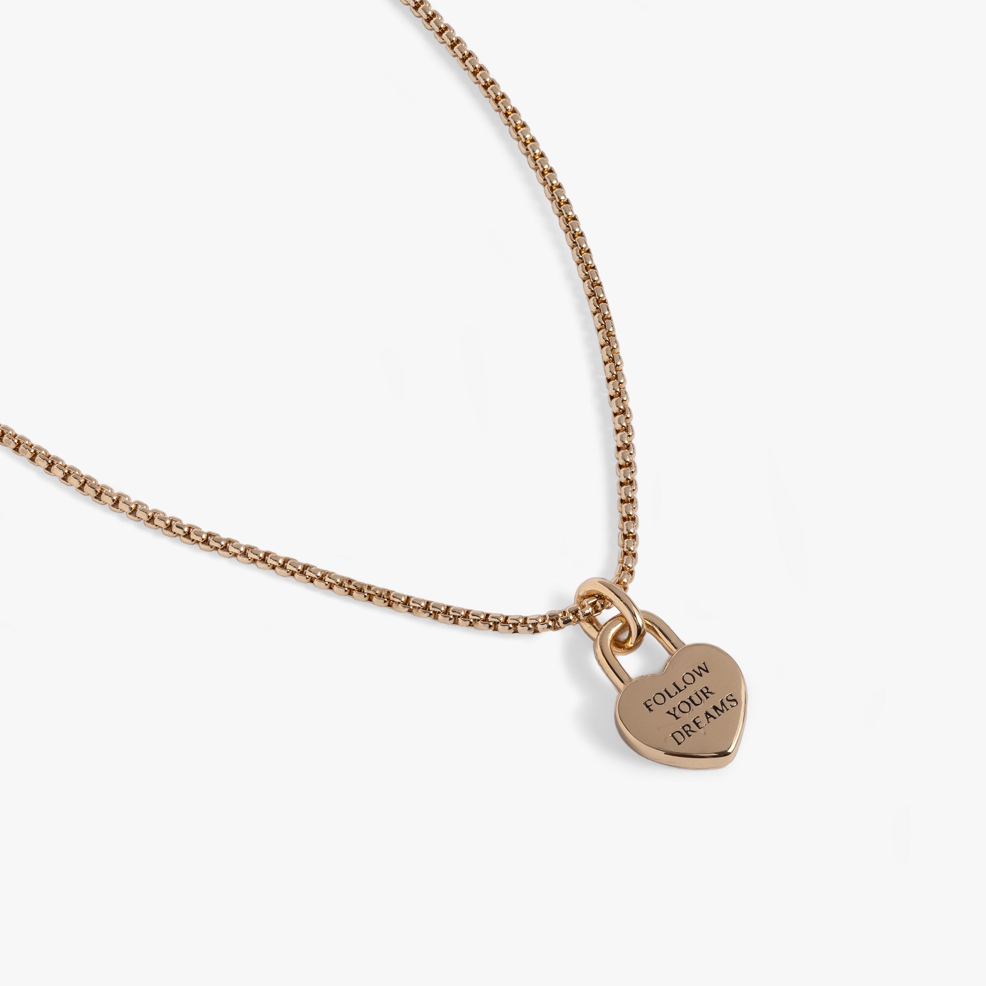 Follow Your Dreams Heart Lock Necklace - Romantic Gift for Her, Valentine's Day, Anniversary & Special Occasions