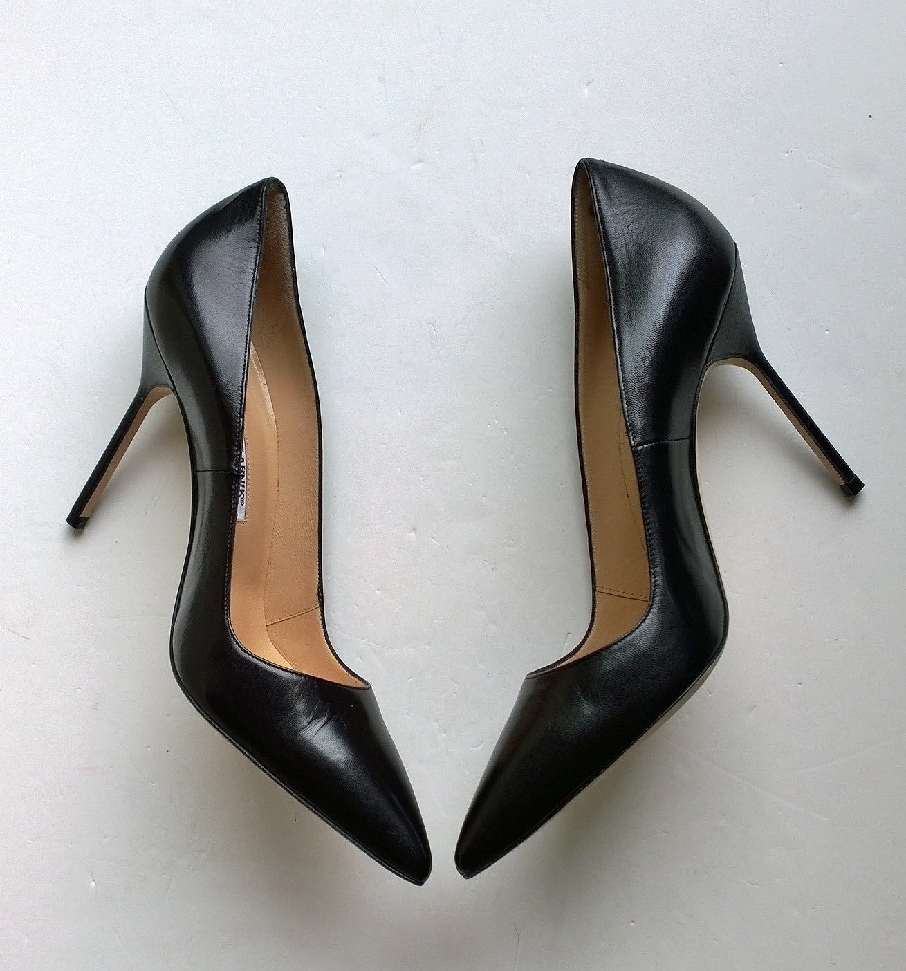 Manolo Blahnik BB 105 Black Leather Pumps - Elegant High Heels for Women | Perfect for Weddings, Parties & Evening Events