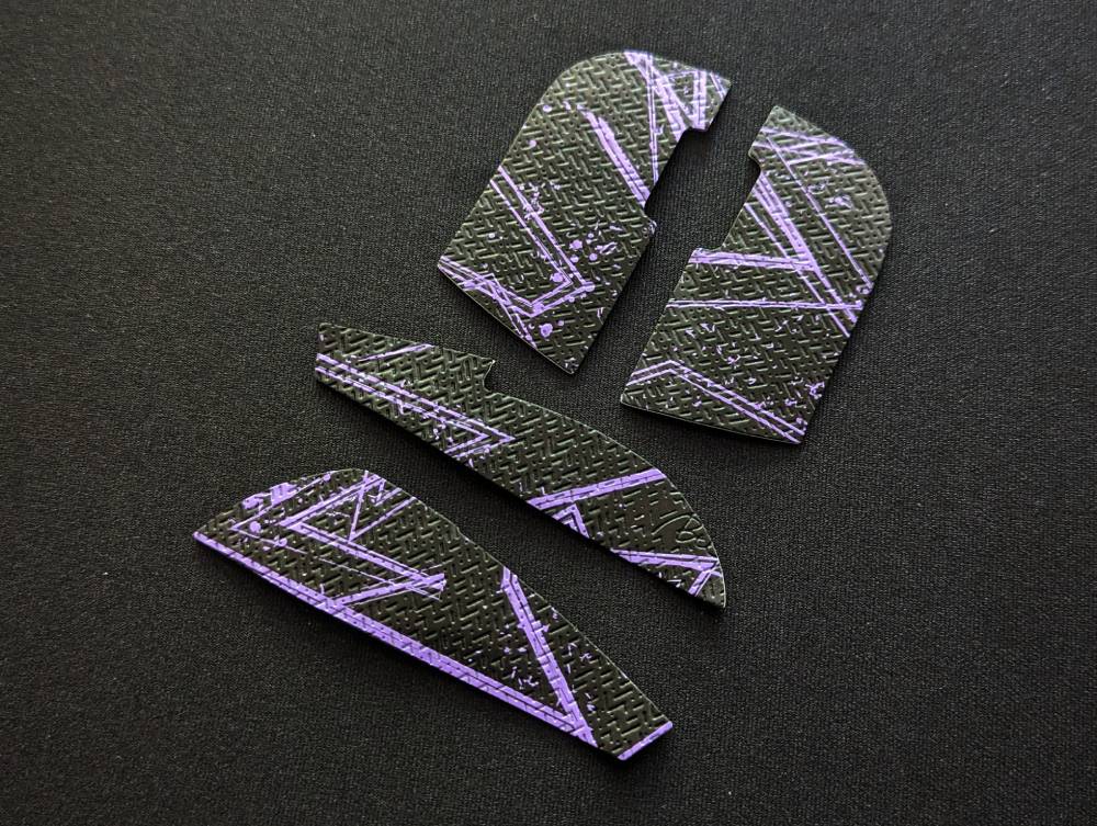 BT.L Mouse Grip for Endgame XM2w & XM2we - Black & Purple Gaming Mouse Grip Tape - Enhance Control & Comfort for FPS, MOBA & Esports Gaming