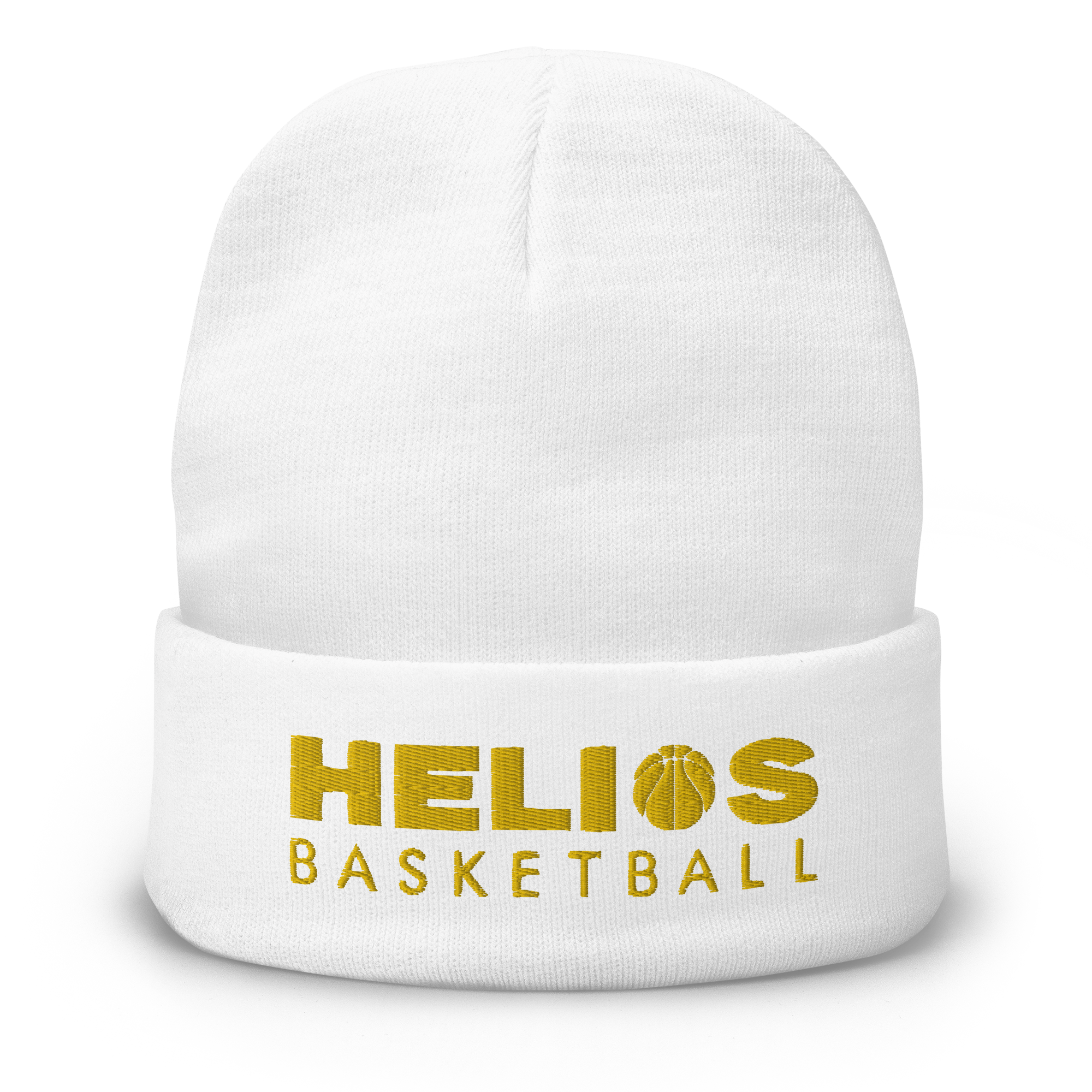 Helios Embroidered Beanie - Winter Warm Knit Hat for Men & Women - Cozy Outdoor Skiing, Hiking, and Snowboarding Accessory