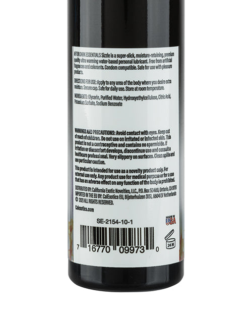 After Dark Essentials Sizzle Ultra Warming Water-Based Personal Lubricant 4oz - Long-Lasting Sensual Lubrication for Couples & Intimate Moments