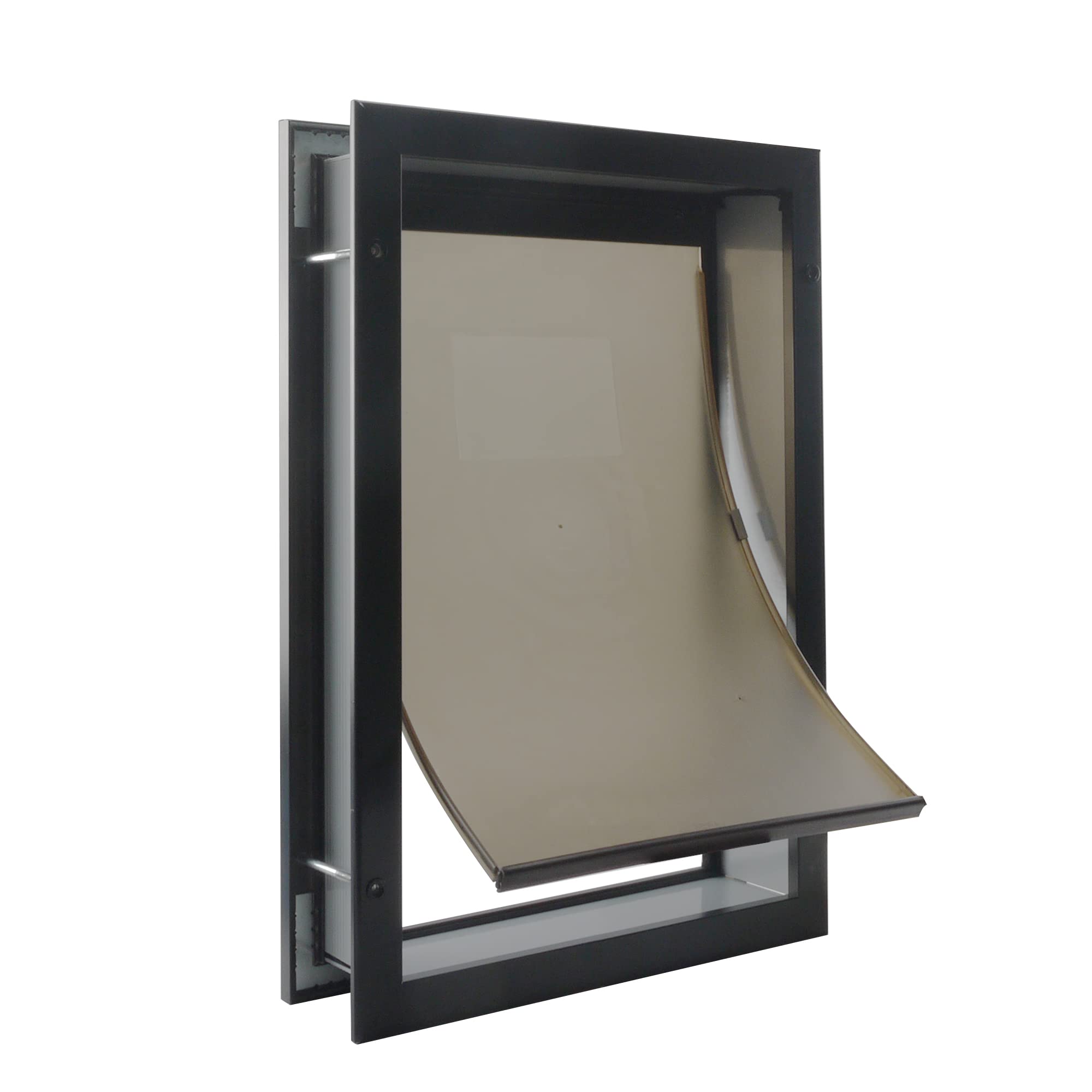 Weatherproof Dog Door with Sliding Lock Panel - Adjustable Tunnel & Magnetic Flap for Medium, Large & X-Large Dogs - Durable Pet Door for Indoor/Outdoor Use - Perfect for Backyard, Patio & Garage Access