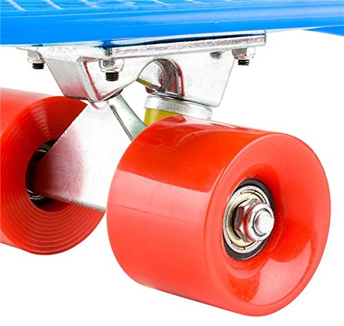 21.5 Inch Retro Plastic Skateboard - Set of 4 Colorful Cruiser Boards for Kids & Adults | Perfect for Commuting, Campus Riding & Street Skating - DollarItemDirect