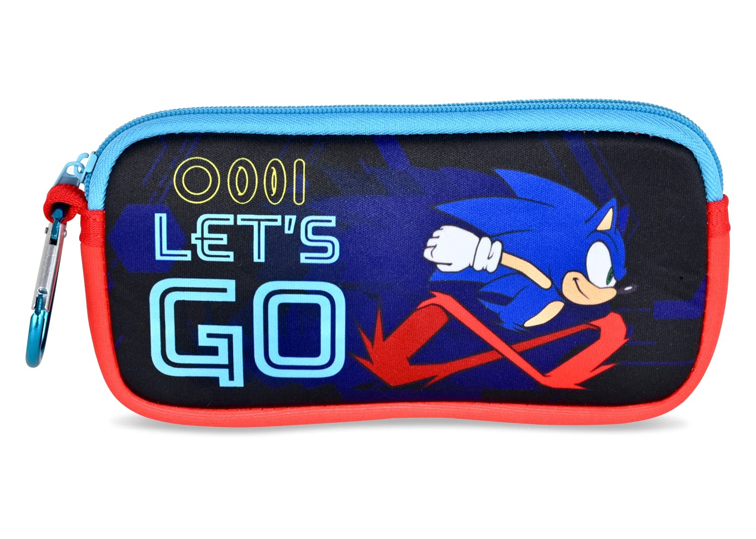 Sonic The Hedgehog Blue Light Blocking Glasses for Kids - Anti Eyestrain Computer Gaming Glasses for Boys & Girls with Protective Case (Blue/Red) - Perfect for Online Classes, Video Games & Screen Time Protection
