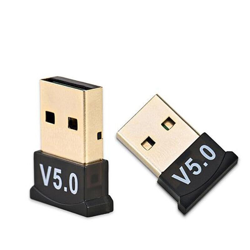Bluetooth 5.0 USB Adapter for PC & Laptop - Wireless Dongle Receiver Compatible with Windows 11/10/8/7 - Plug and Play for Headphones, Speakers, Keyboard, Mouse, Printer - Perfect for Home Office, Gaming & Wireless Audio Setup