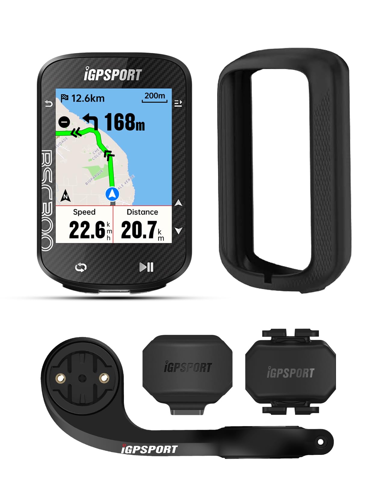 iGPSPORT BSC300 Wireless GPS Bike Computer with Offline Maps, Navigation & Off-Course Alerts - 8GB Storage, Bluetooth/ANT+ Connectivity, IPX7 Waterproof - Perfect for Road Cycling, Mountain Biking & Outdoor Adventures