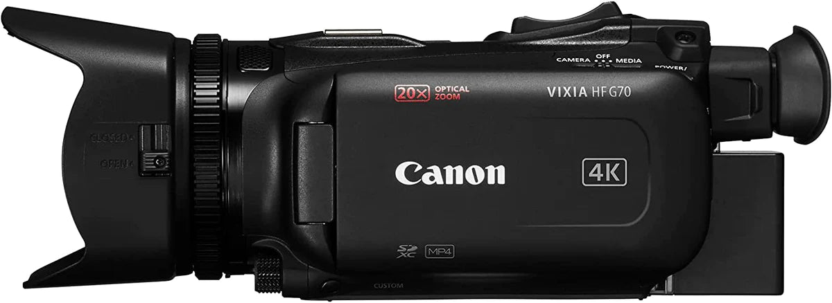 Canon VIXIA HF G70 Camcorder - 4K UHD Video Camera with 20x Optical Zoom, Wi-Fi & NFC - Perfect for Vlogging, Travel Filming, and Professional Video Production
