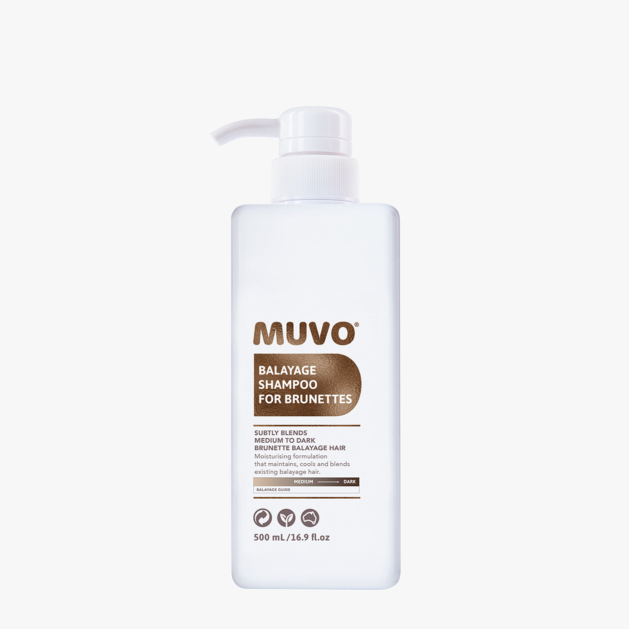 Muvo Balayage Shampoo for Brunettes - Enhance Brown Hair with Natural Highlights | Perfect for Salon-Quality Color at Home & Daily Hair Care