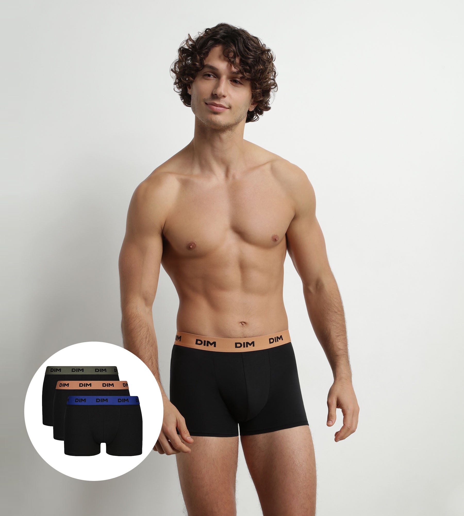 3 Pack Men's Stretch Cotton Boxer Briefs - Black, Hazel, Green Mix & Colors | Soft & Breathable Underwear for Everyday Comfort & Active Lifestyle
