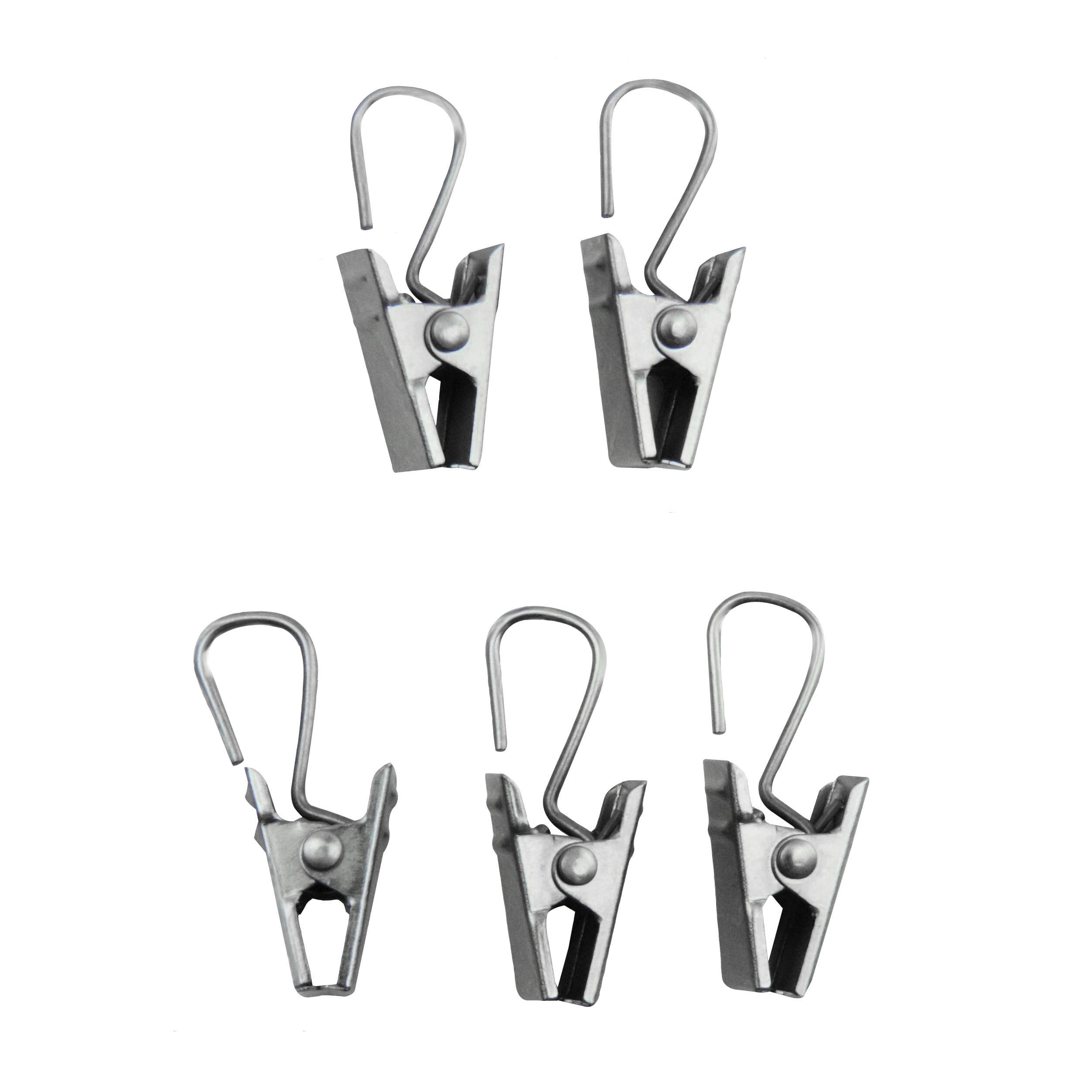 24-Pack Antique Brass Clips with Hooks - Heavy Duty Metal Fasteners for DIY Crafts, Home Organization & Office Supplies (6 Sizes)
