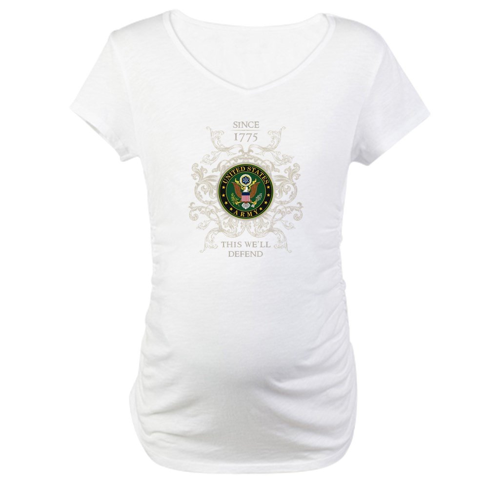 US Army Seal 1775 Maternity T-Shirt - Comfortable Cotton Pregnancy Tee for Military Moms | Perfect for Baby Showers, Military Appreciation Events & Casual Wear