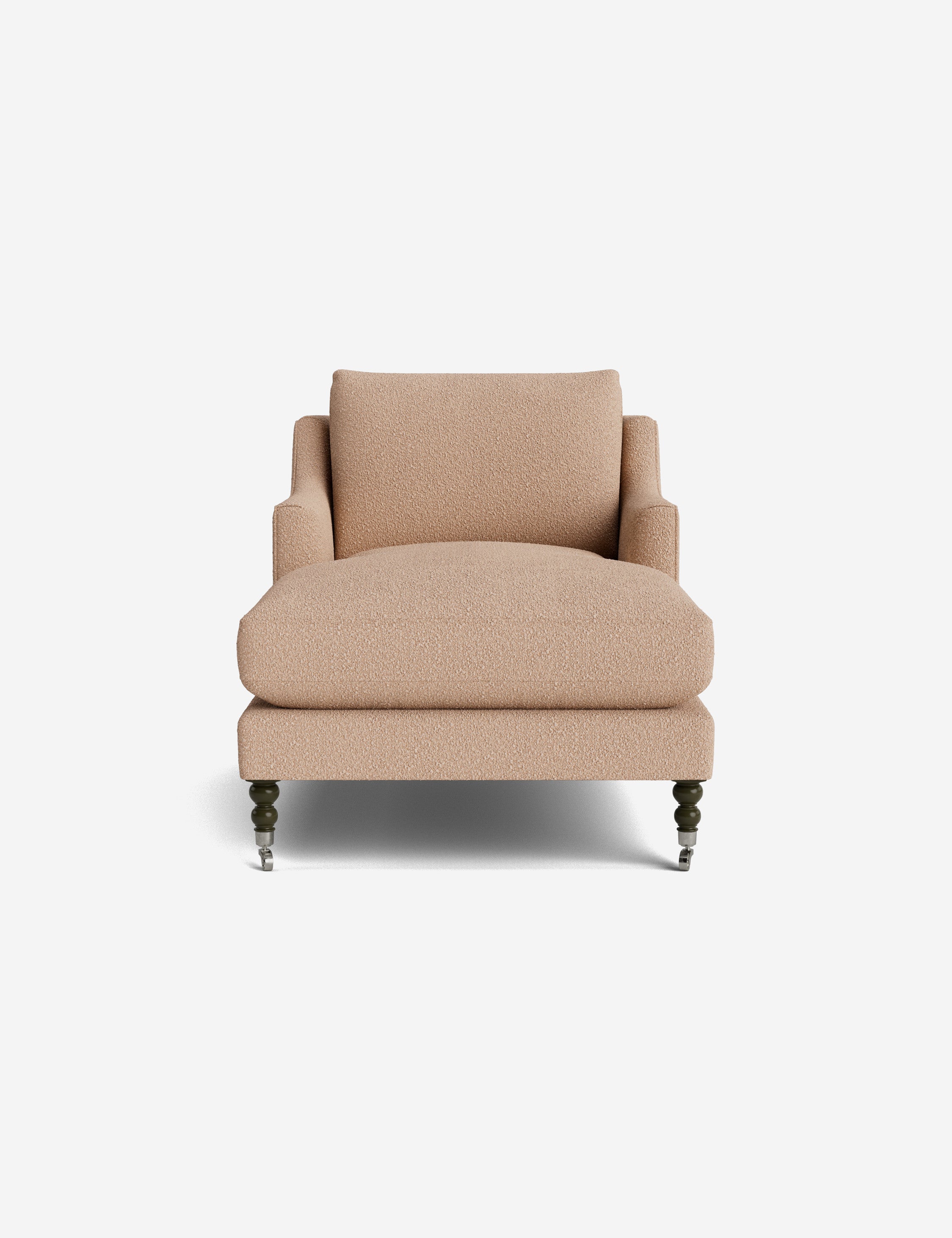 Fabienne Chaise Lounge Chair - Modern Accent Chair for Living Room, Bedroom & Office - Stylish Mid-Century Design with Upholstered Seat and Wooden Legs - Perfect for Relaxing, Reading & Home Decor