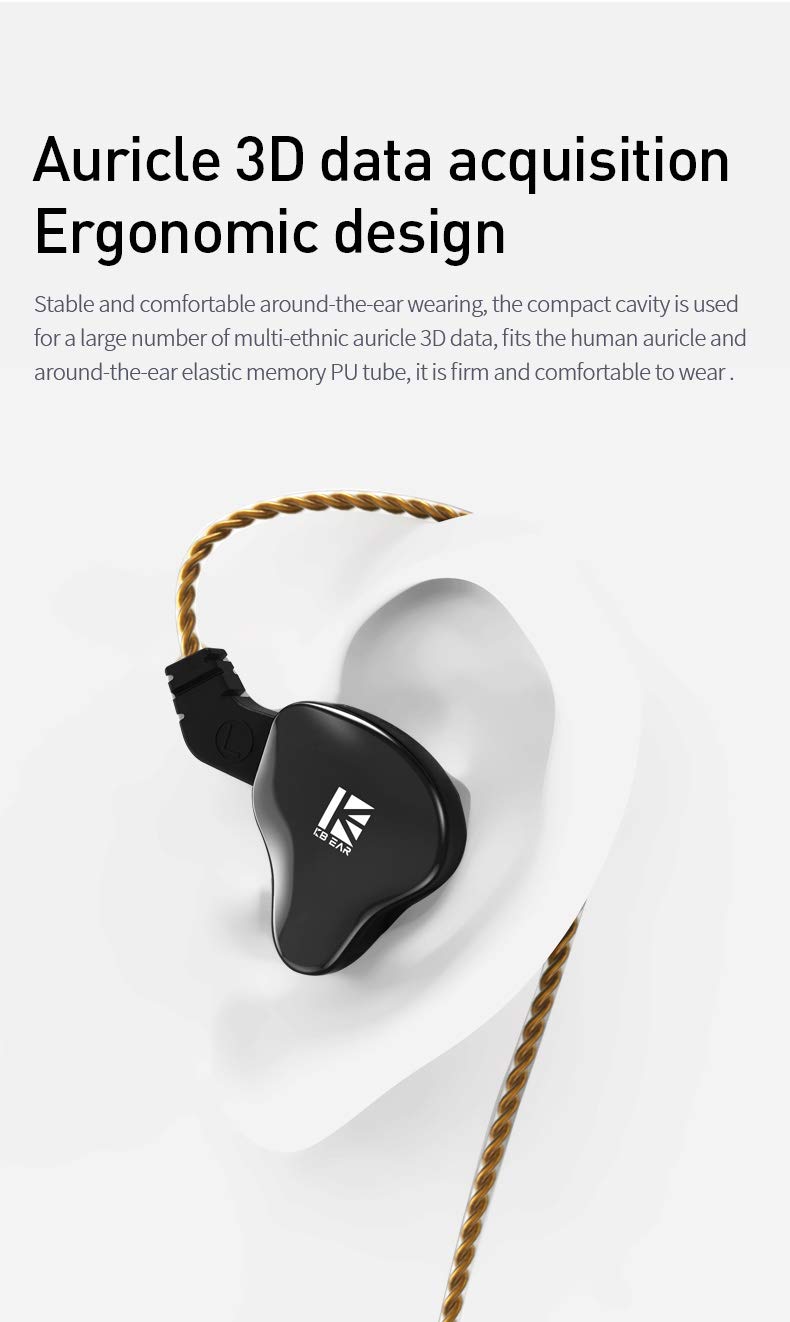 KBear KS2 Wired In-Ear Monitor Earbuds - HiFi Bass IEM Headphones with 1BA+1DD Drivers, Detachable Cable, Noise Isolation (No Mic, Green) | Perfect for Audiophiles, Studio Monitoring & Travel