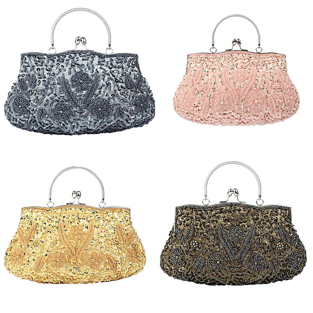 Elegant Floral Women's Evening Clutch Bag - Large Size for Parties, Weddings & Special Occasions | Stylish Handbag Purse for Formal Events & Night Out