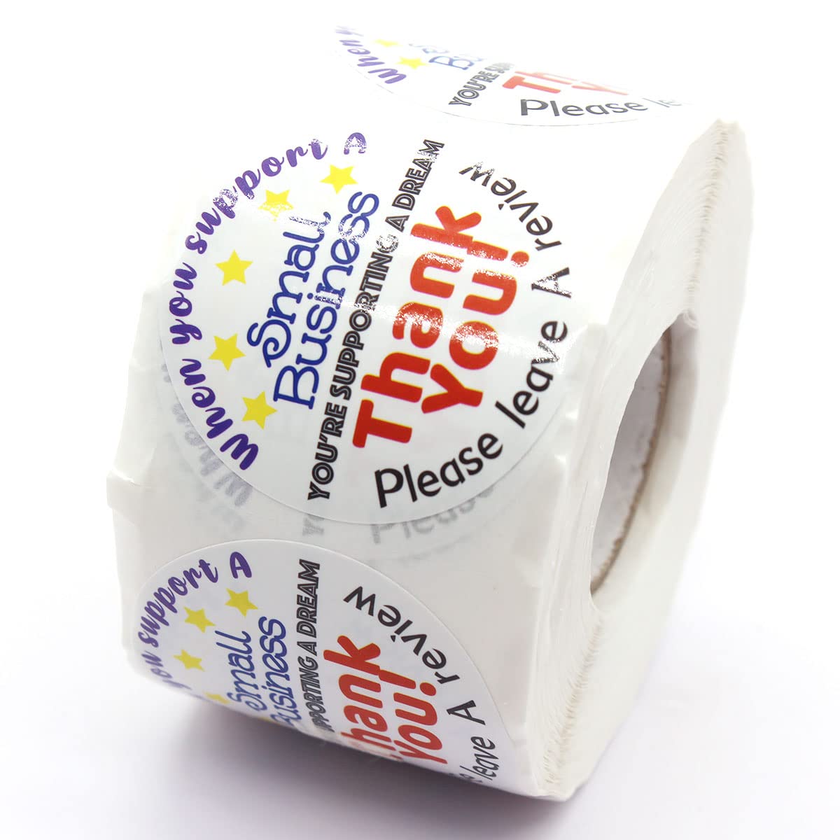 Small Business Thank You Stickers - 500 Labels/Roll for Packaging & Envelopes