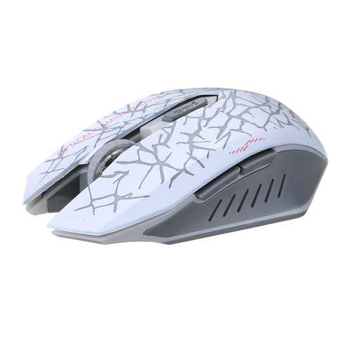 Azzor M6 Wireless Mouse 2400DPI Rechargeable 2.4GHz Optical Silent Mouse with Backlit for Gaming Office Home Use