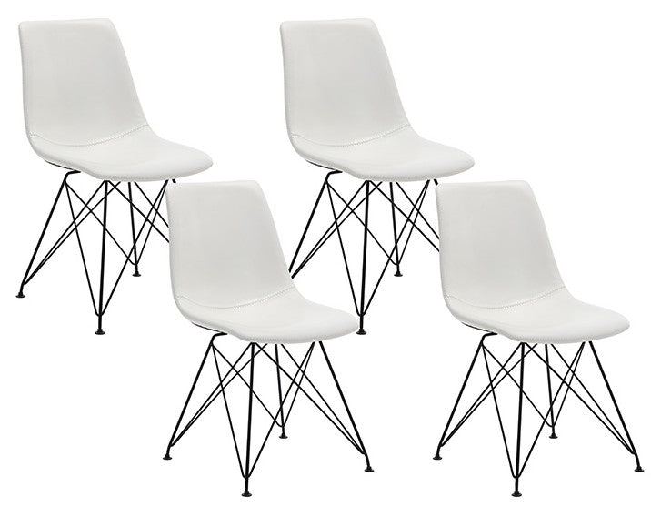 Office Star Trenton Ergonomic Office Chairs - Set of 4 with Adjustable Height & Swivel Base [SB5664] - Perfect for Home Office, Conference Rooms & Workspaces