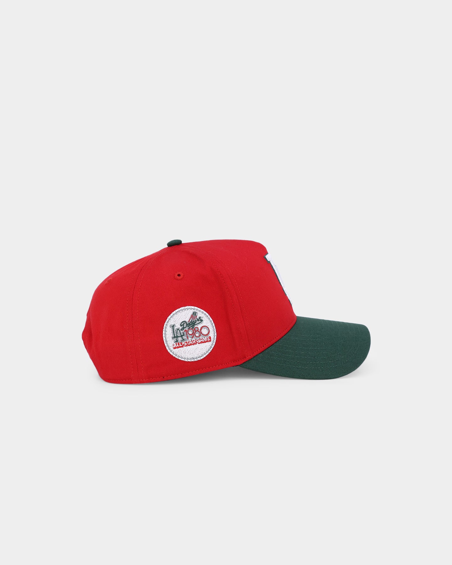 47 Brand Los Angeles Dodgers 'Scarlet Pines' Snapback Cap - Red/Dark Green Adjustable MVP DT Baseball Hat for Men & Women - Perfect for Game Day, Sports Events & Casual Wear