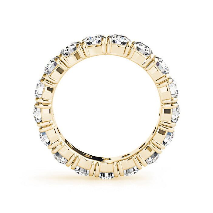 2.5 Carat Round Diamond Eternity Ring for Women - 14K White Gold Wedding Band, Anniversary Gift, Bridal Jewelry - Perfect for Proposals, Engagements & Special Occasions