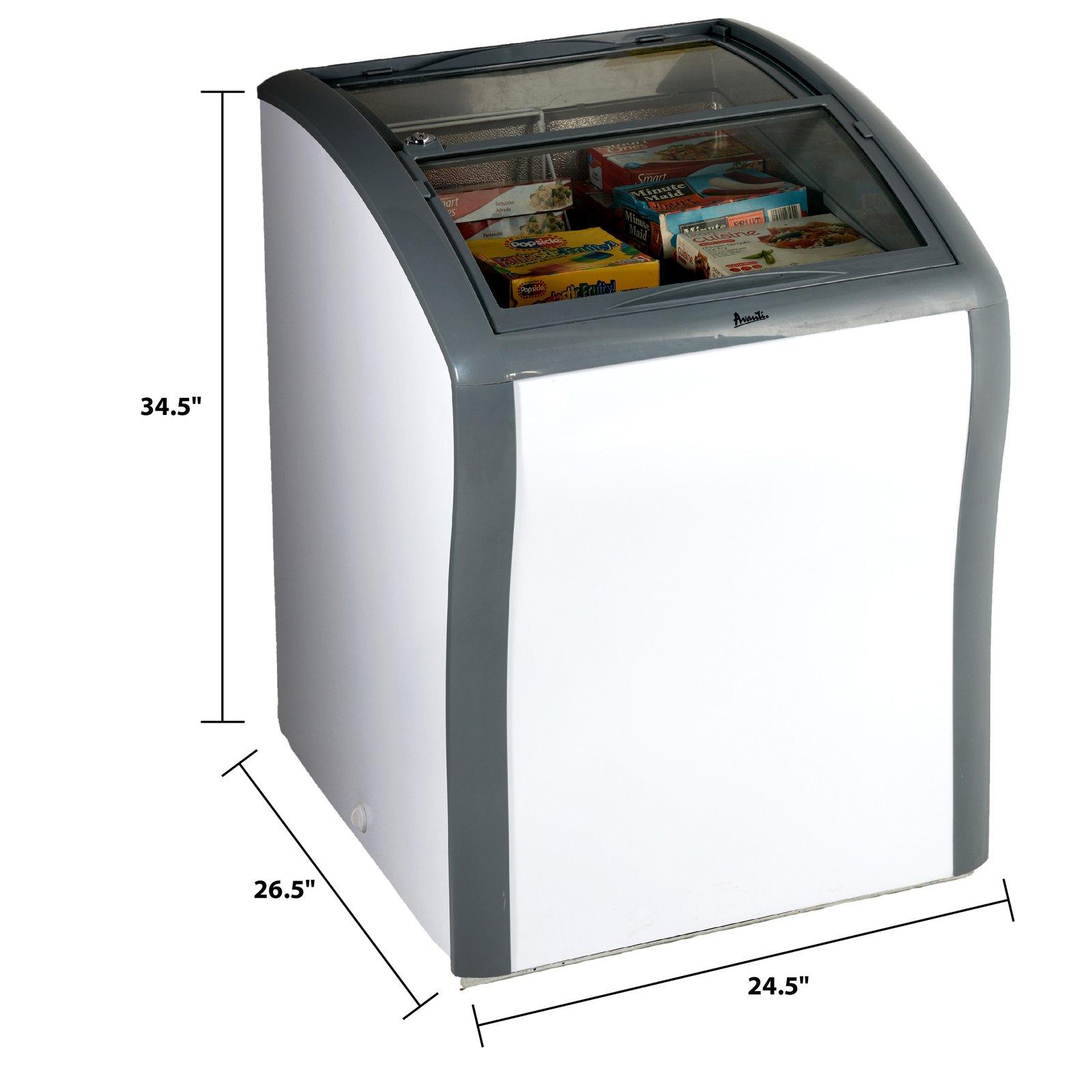 Avanti CFC436Q0WG 4.2 Cu. Ft. Commercial Refrigerator Freezer - Heavy Duty Stainless Steel Restaurant Fridge for Kitchen, Grocery Store, or Catering Business
