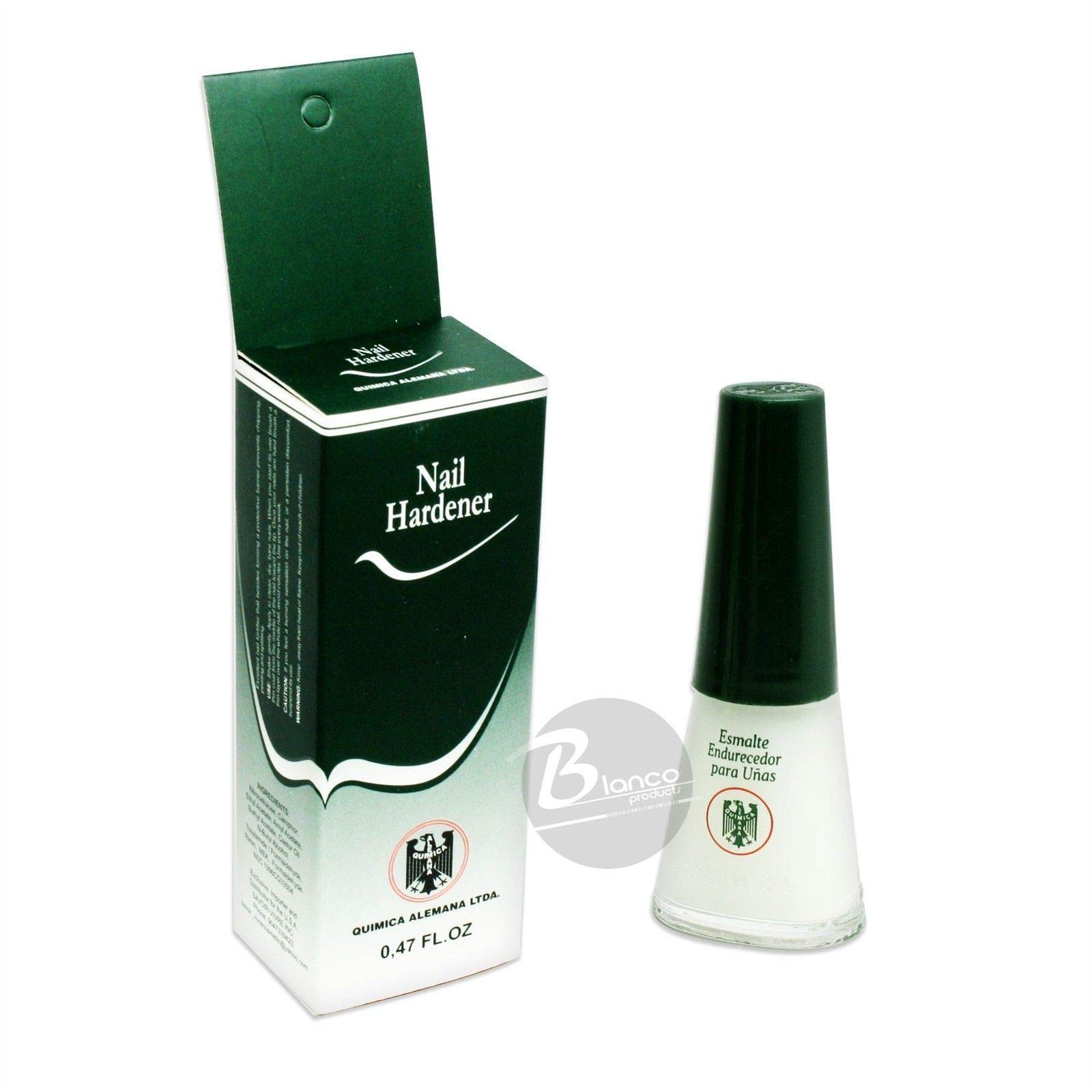 Quimica Alemana Nail Hardener & Strengthener - Professional Nail Polish Treatment for Stronger Nails (0.47 oz) - Perfect for Brittle Nails & Nail Care Routine