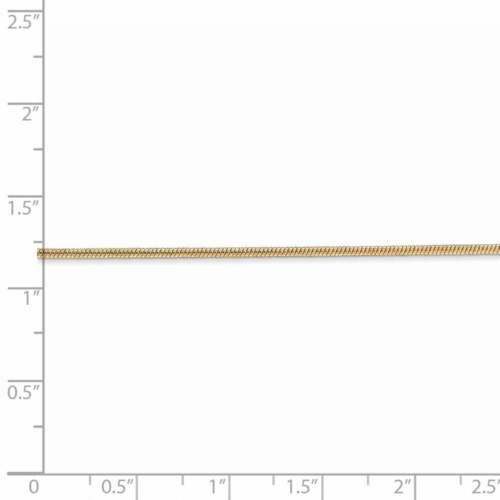 14K Yellow Gold Snake Chain Necklace for Women - Elegant & Durable