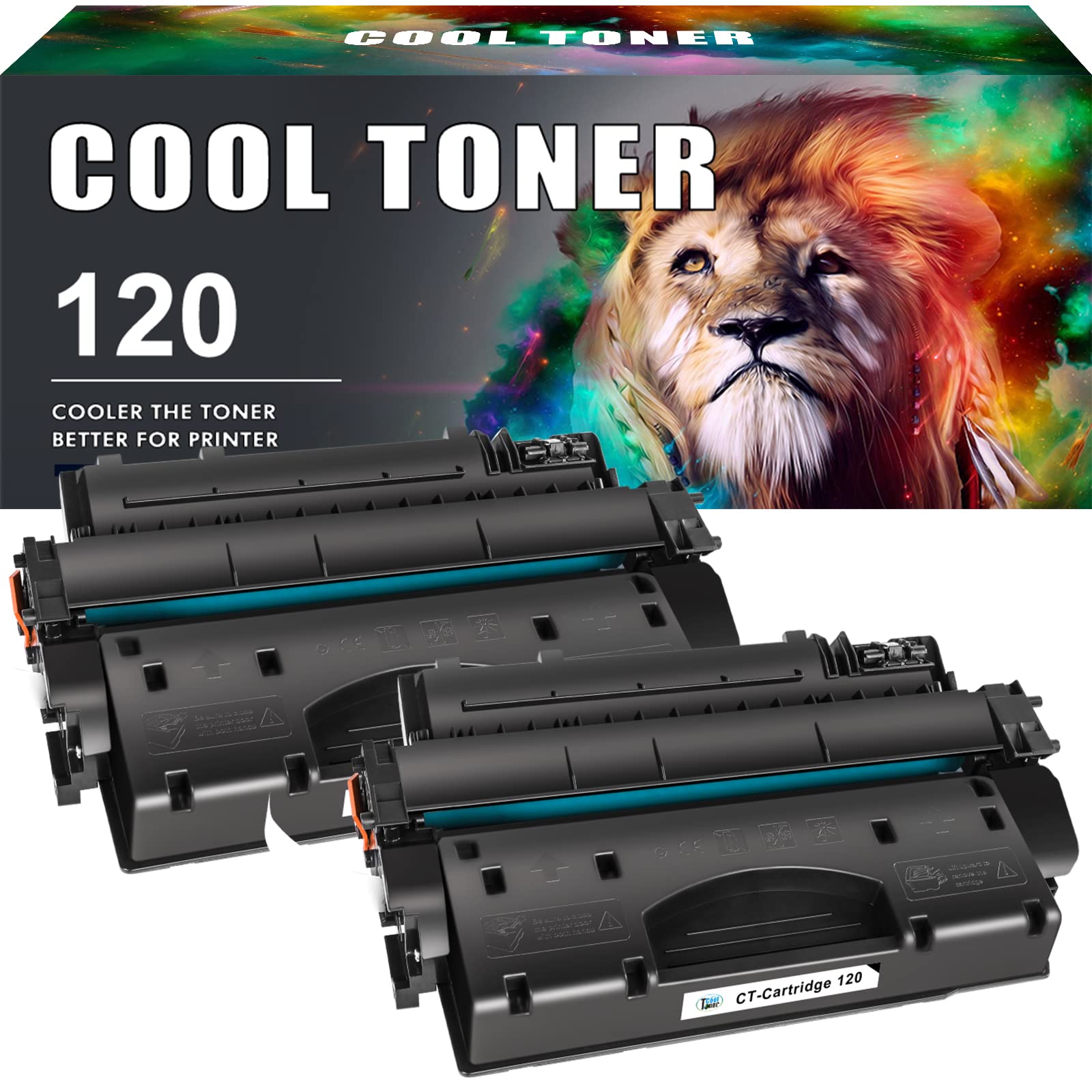 Canon 120 CRG-120 Compatible Toner Cartridges (2-Pack) - Replacement for Canon imageCLASS D1120, D1550, D1150, D1320, D1350, D1520, D1100, D1370, D1180, D1170, MF6680DN, MF417dw - High-Quality Black Toner for Office & Home Printing
