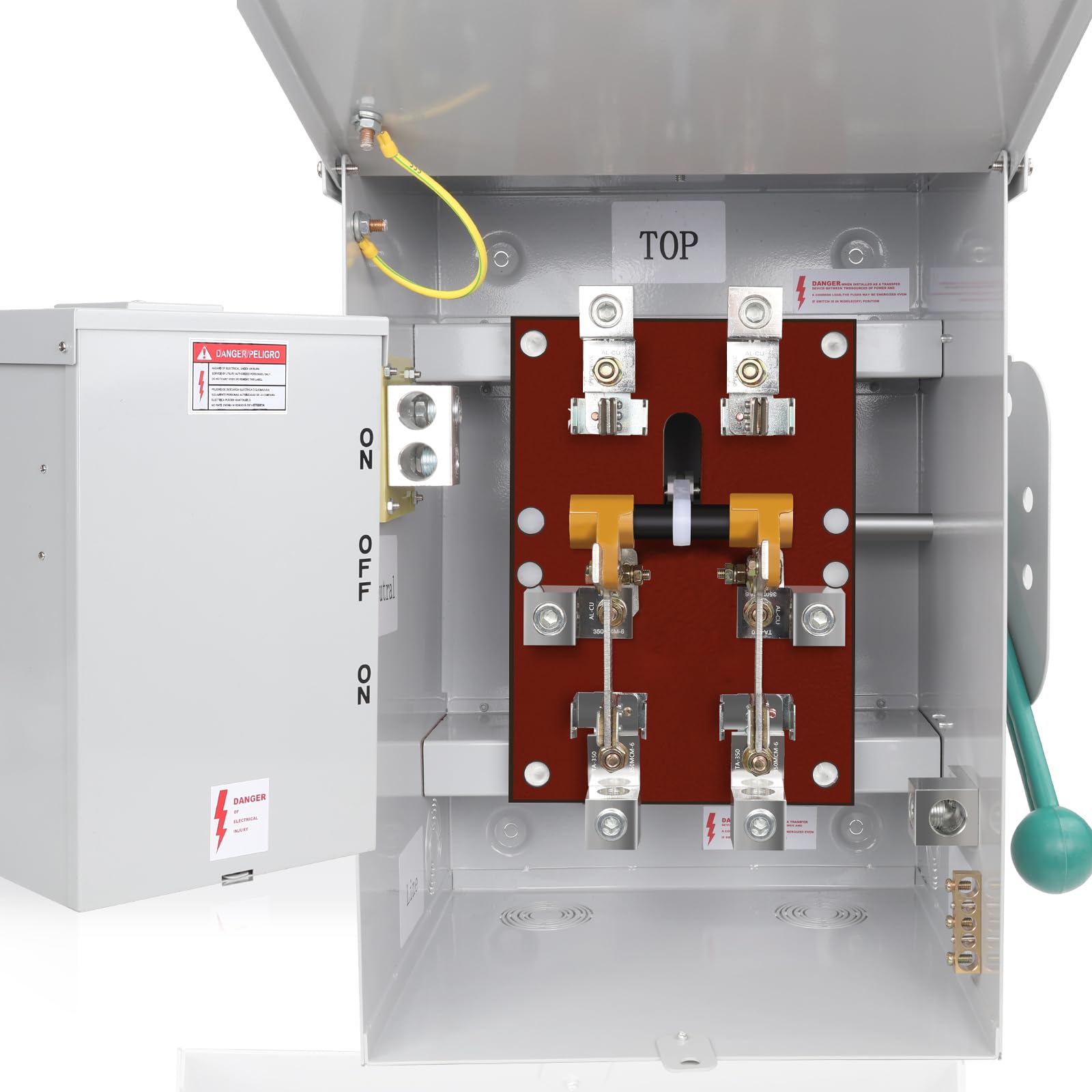 200A Generator Transfer Switch - 48000W Heavy Duty Double-Throw Safety Switch for Home & Commercial Use | 120/240V Manual Transfer Switch with Enhanced Stability | NEMA 3R Rated for Indoor/Outdoor Protection | Perfect for Power Outages & Backup Power Systems
