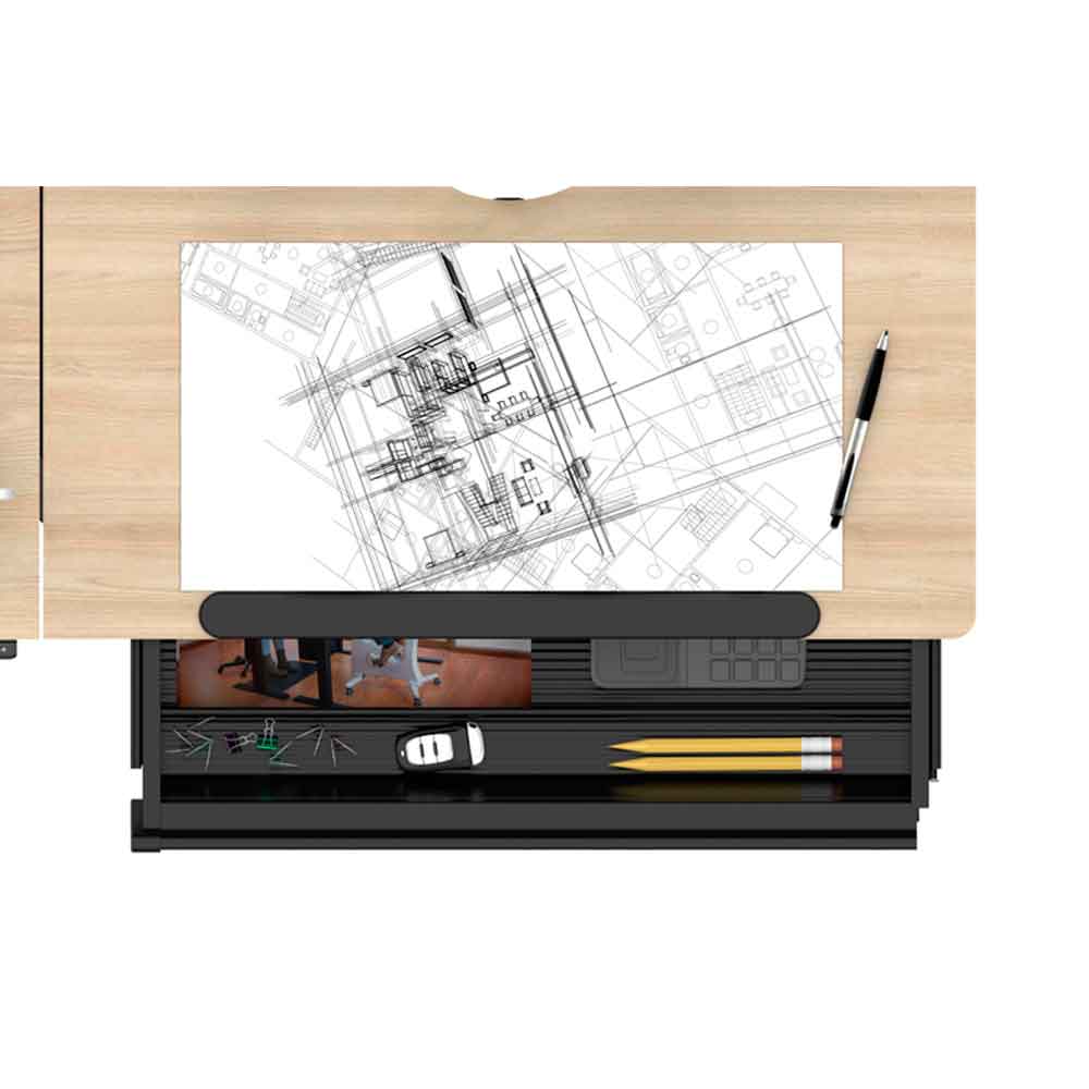 Electric Standing Drafting Desk - Adjustable Height Sit Stand Drawing Table with 0°-40° Tilt Angle & Storage Drawer | Perfect for Architects, Artists & Home Office Workspaces (Model DH71)