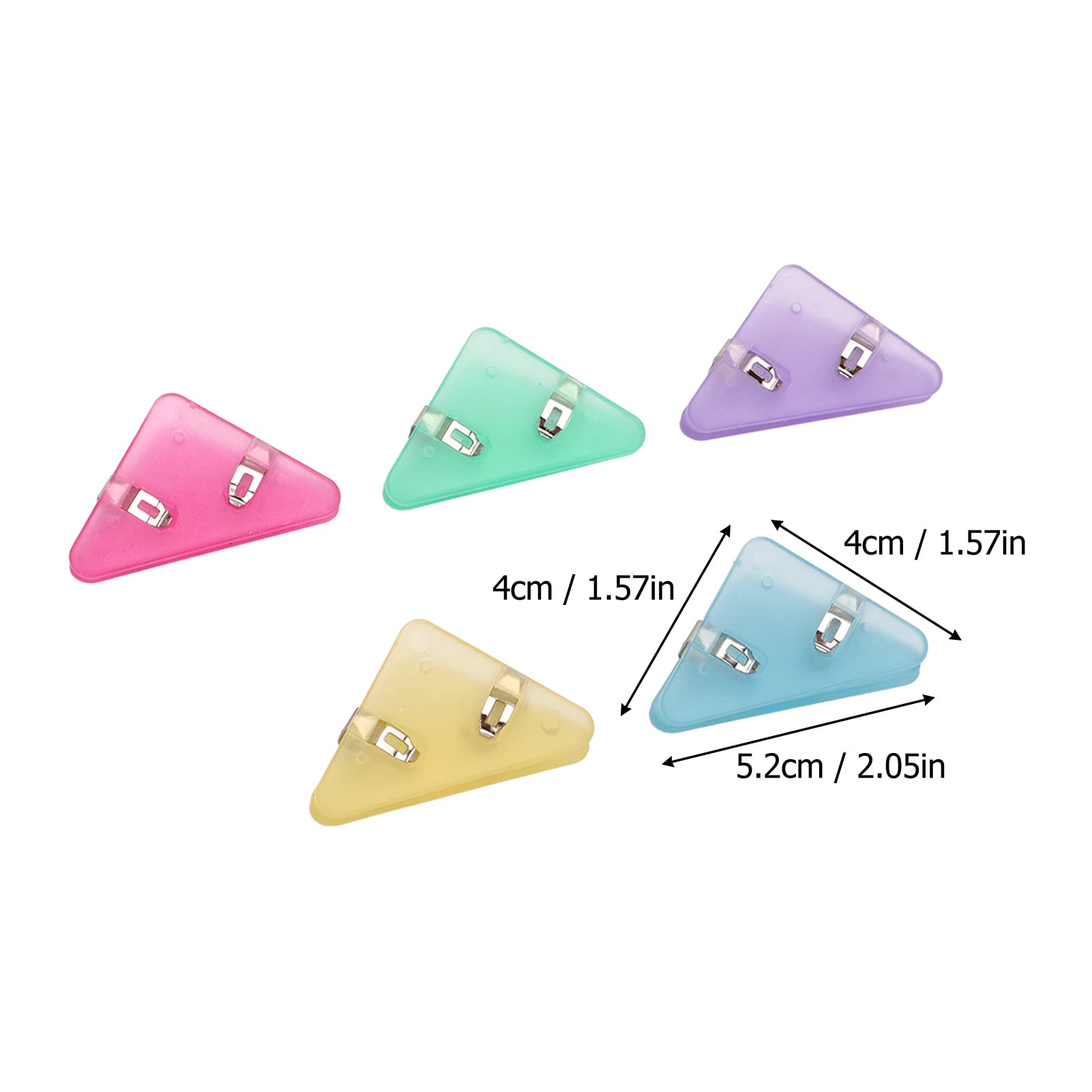 15Pcs Cute Triangular Paper Corner Clips - Reusable Bookmark & Document Fixing Tool for Test Papers, Notes, Office & School Supplies | Perfect for Organizing, Studying & Filing Documents