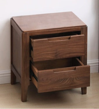 Solid Oak Wood Nightstand - Scandinavian Modern Bedside Table for Bedroom, Living Room & Nursery - Stylish & Durable Storage Solution