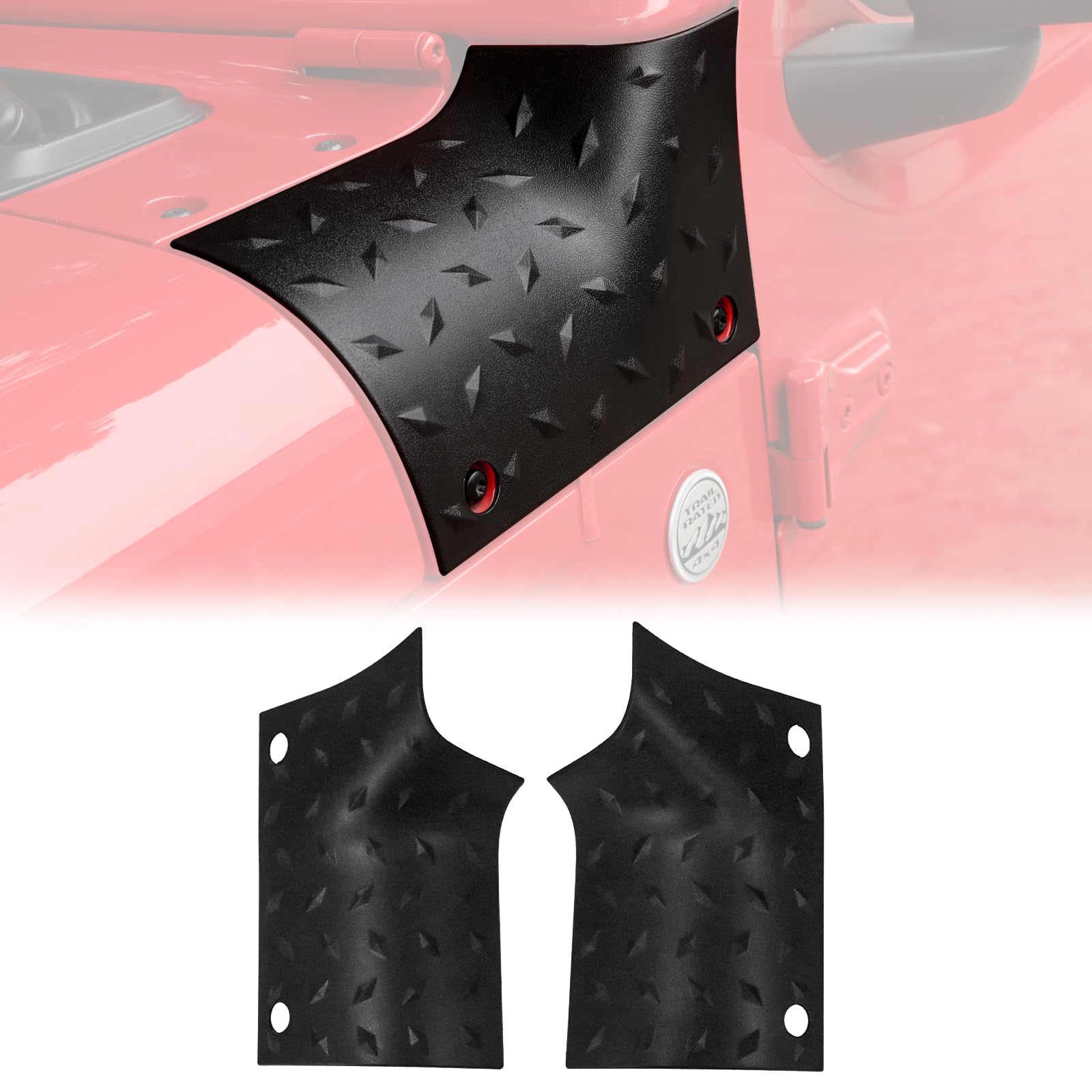 Jeep JL Cowl Body Armor Cover - Textured Black Corner Guards for 2018-2024 Wrangler JL/JLU & Gladiator JT - Durable Exterior Protection - Perfect for Off-Roading & Adventure Driving