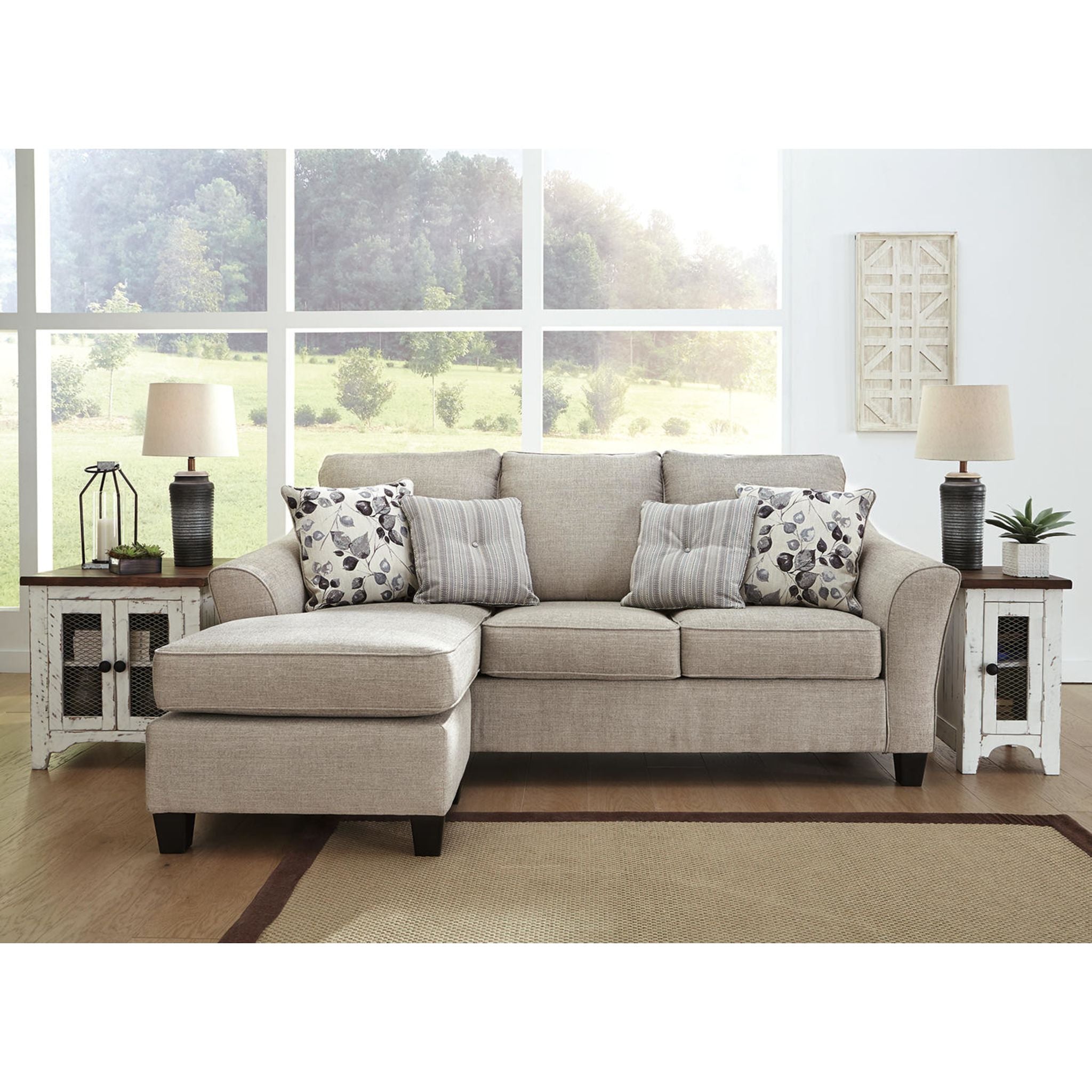 Abney Sofa Chaise - Modern Sectional Couch with Chaise Lounge, Comfortable Living Room Furniture for Small Spaces | Perfect for Apartments, Condos & Cozy Home Decor