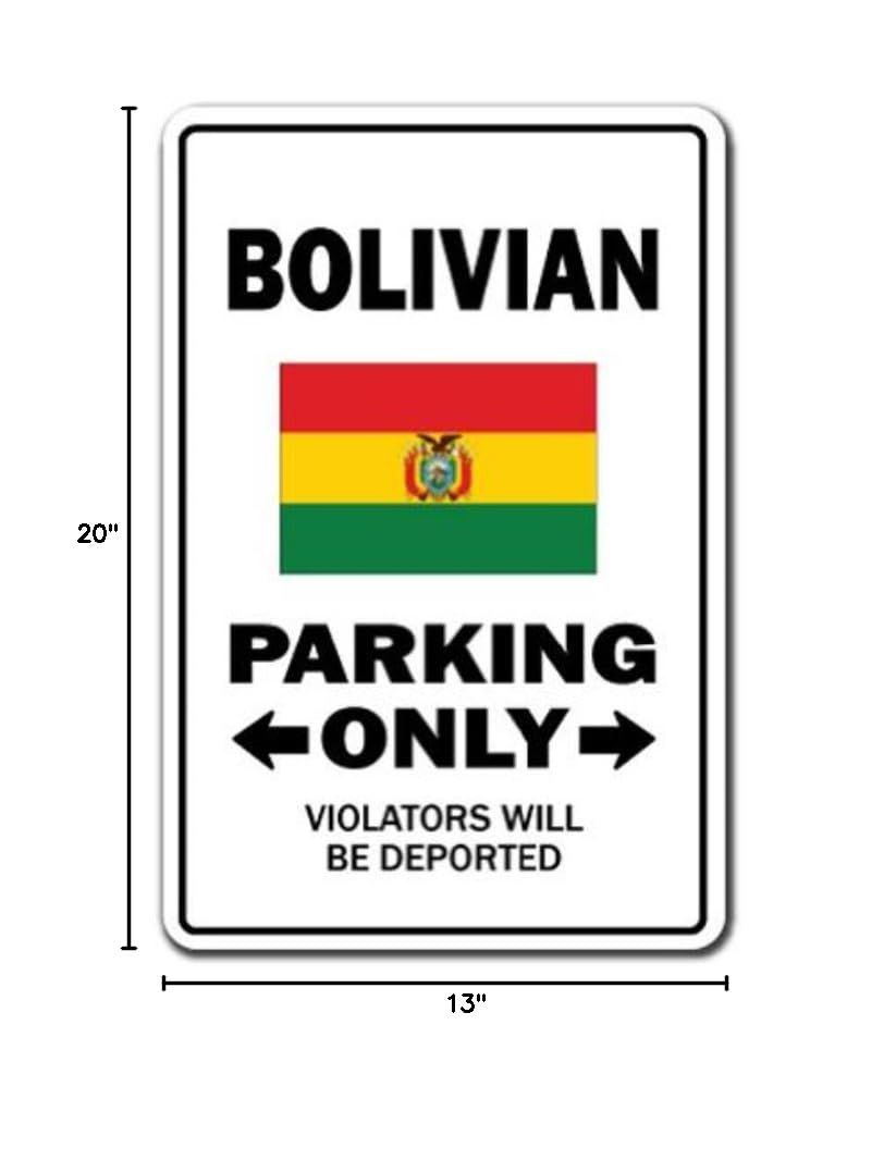 Bolivian Parking Sign - Authentic South American Street Sign | 20