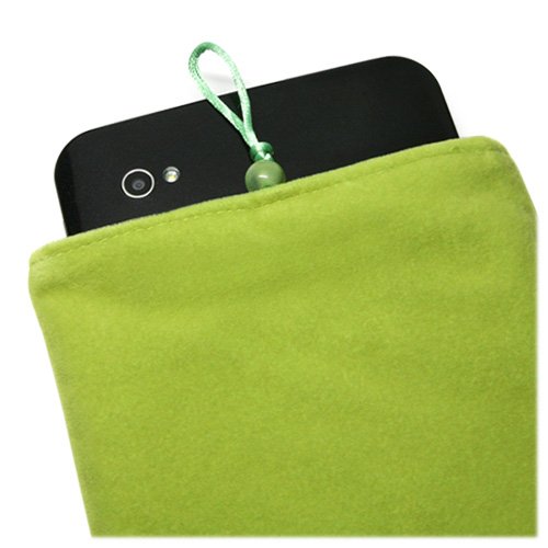 Premium Velvet Pouch Case for Kindle 3rd Generation (2010) - Soft Velour Fabric Sleeve with Drawstring Closure - Bold Orange - Perfect for Travel, Reading & Device Protection