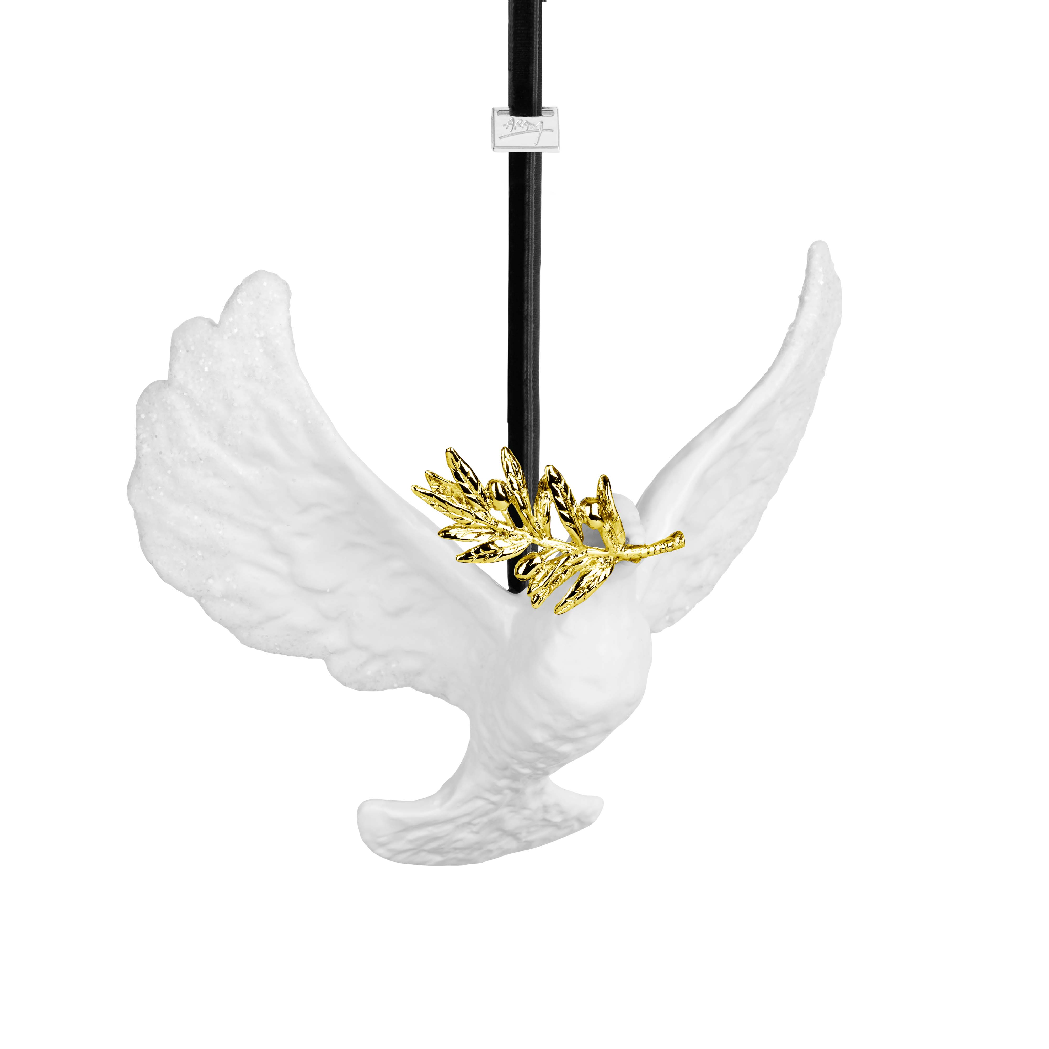Dove of Peace Ornament - White Ceramic Christmas Tree Decor for Holiday Home Decor & Gifts