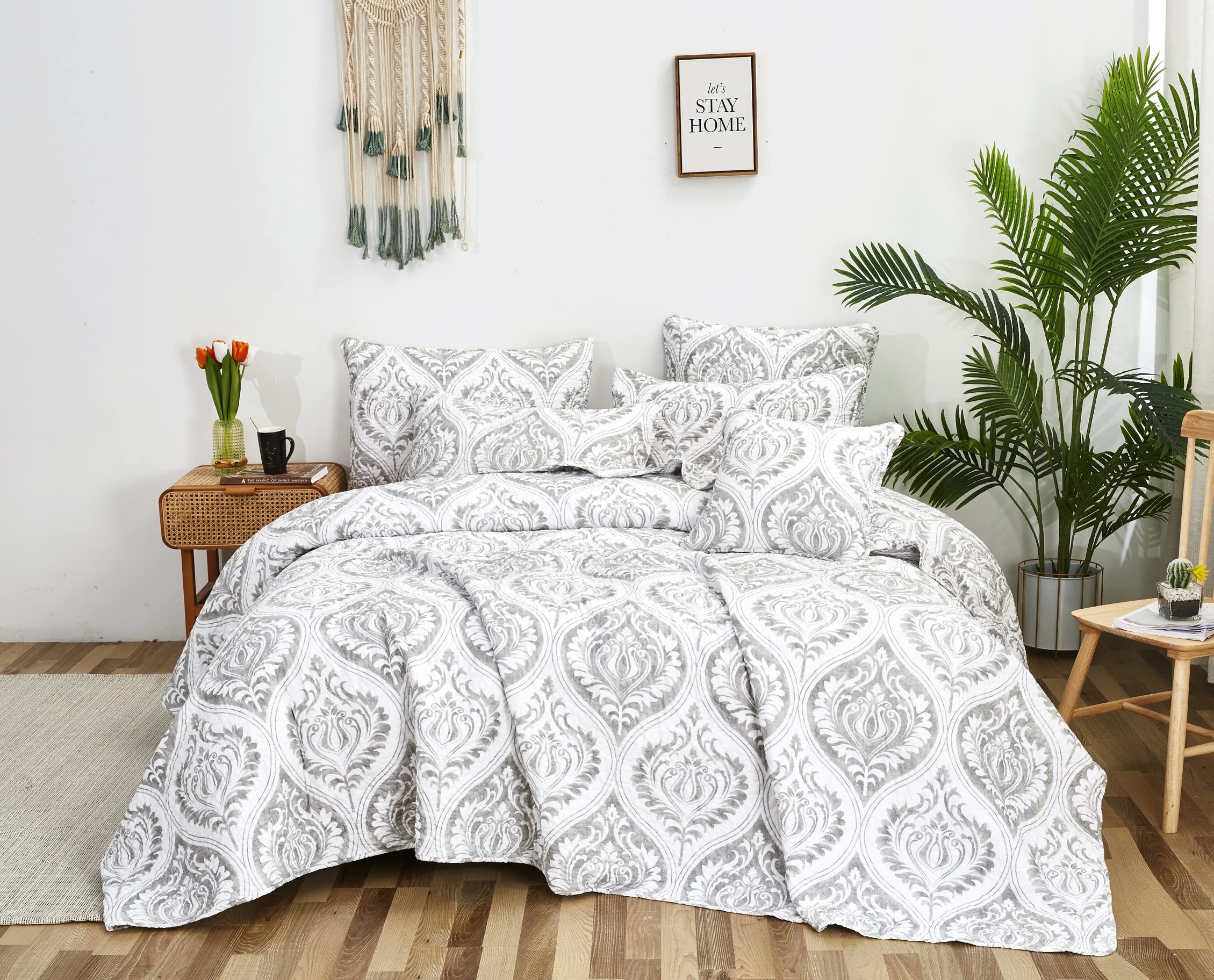 TB300-199 Queen Size Moon Sky Bedspread Set - Soft Luxury Bedding for Comfortable Sleep | Perfect for Master Bedrooms, Guest Rooms & Cozy Nights