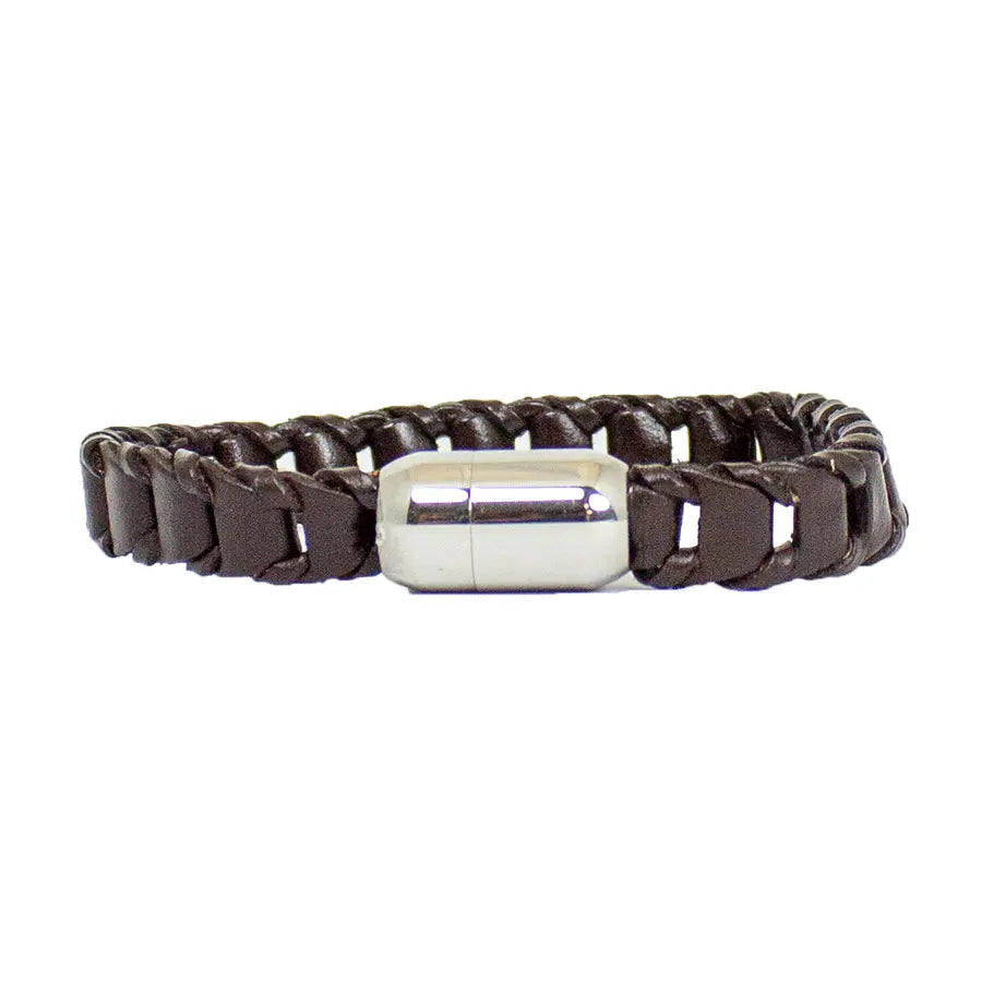 Braided Leather Bracelet for Men - Handmade Genuine Leather Wristband - Perfect for Casual Wear, Gifts, and Outdoor Adventures
