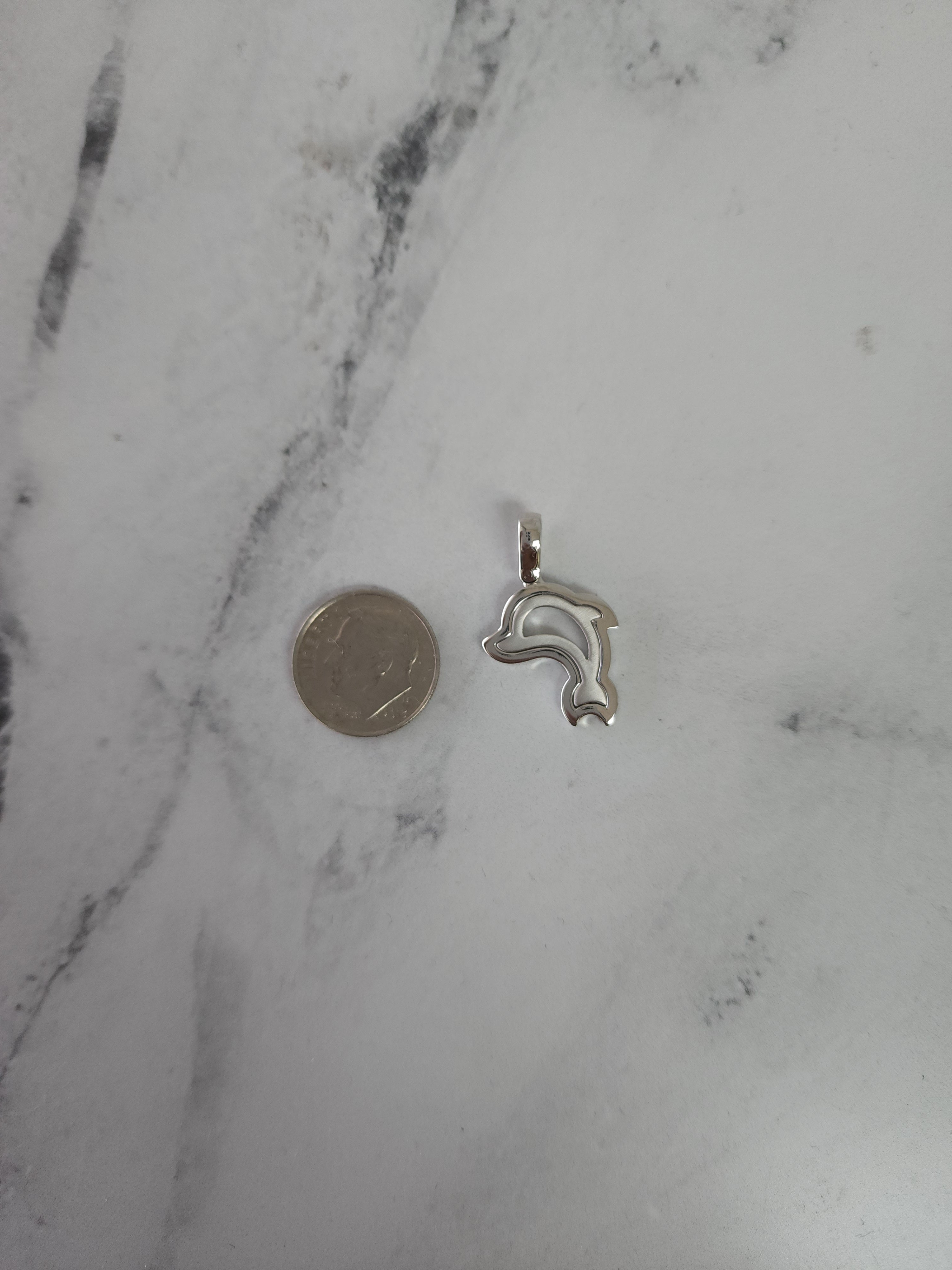 Dolphin Cutout Pendant Necklace - Elegant Polished Silver Jewelry for Women - Perfect for Beach Vacations & Ocean-Themed Gifts