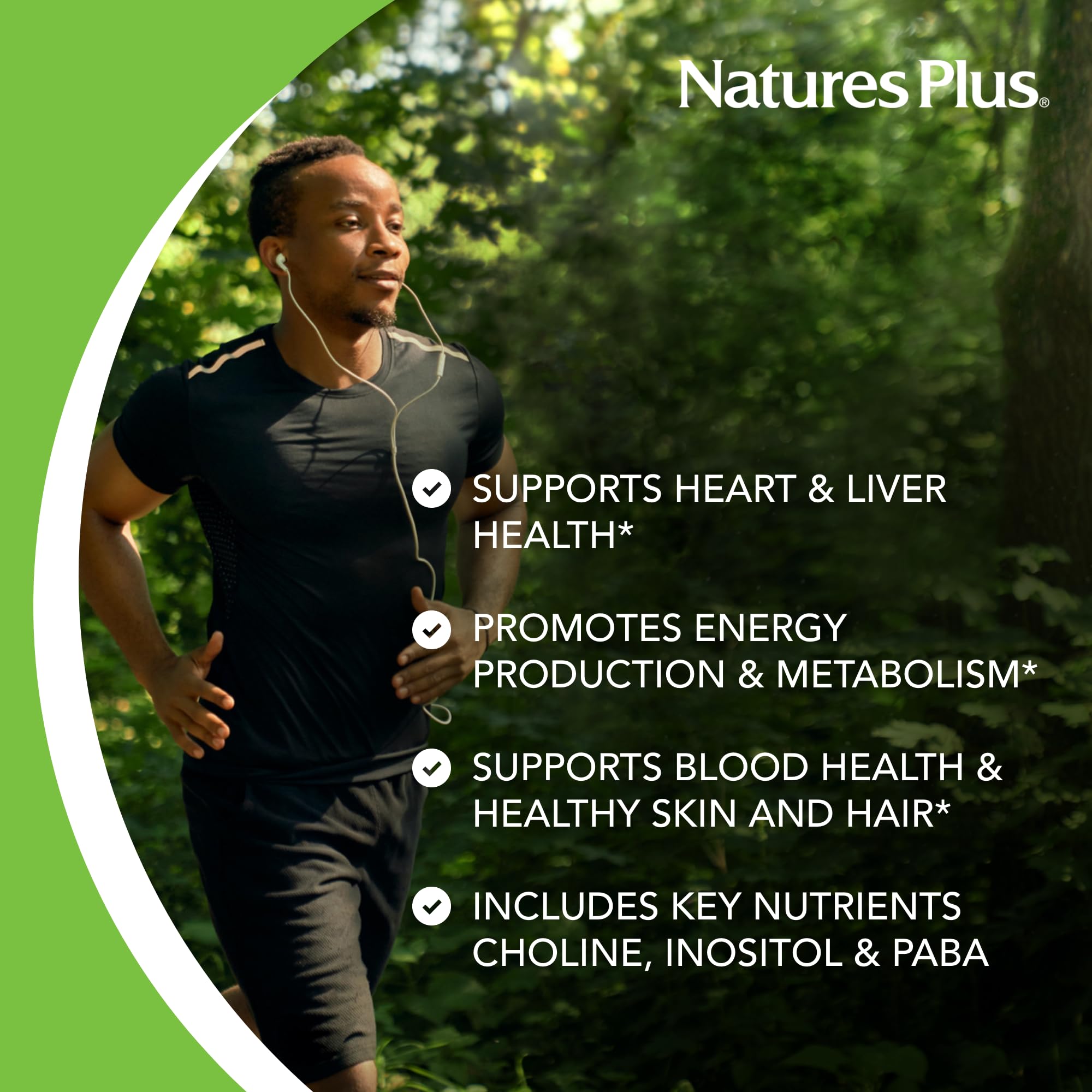 NaturesPlus Super B50-60 Vegetarian Capsules | High Potency B Complex Vitamin Supplement for Brain Function & Energy Support | Gluten-Free, Non-GMO | 60 Servings | Ideal for Busy Professionals & Students