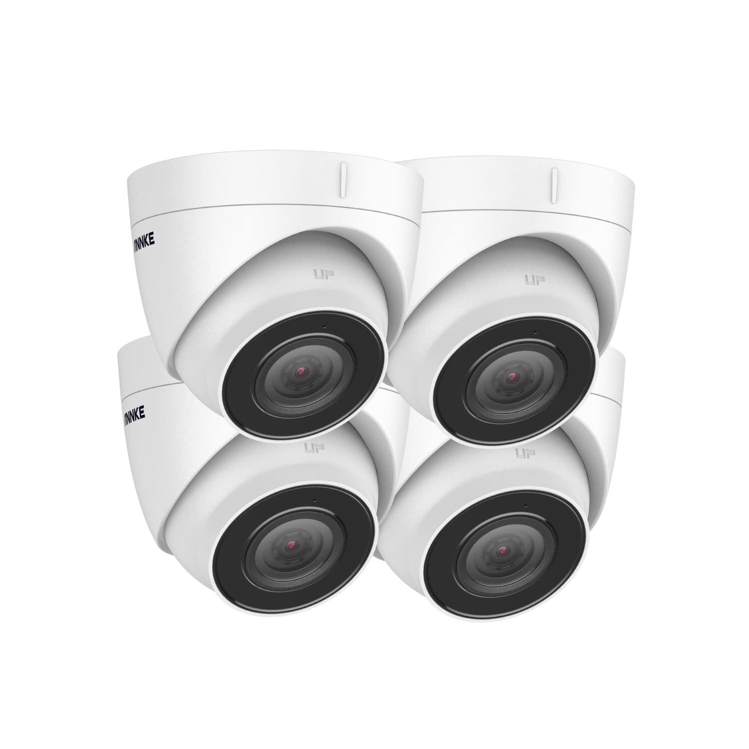 ANNKE C500 4 Pack 5MP PoE IP Security Cameras - 24/7 Audio Recording, 100ft EXIR 2.0 Night Vision, H.265+, IP67 Weatherproof for Outdoor & Indoor Use - Compatible with Alexa - Ideal for Home Security, Business Surveillance & Property Monitoring