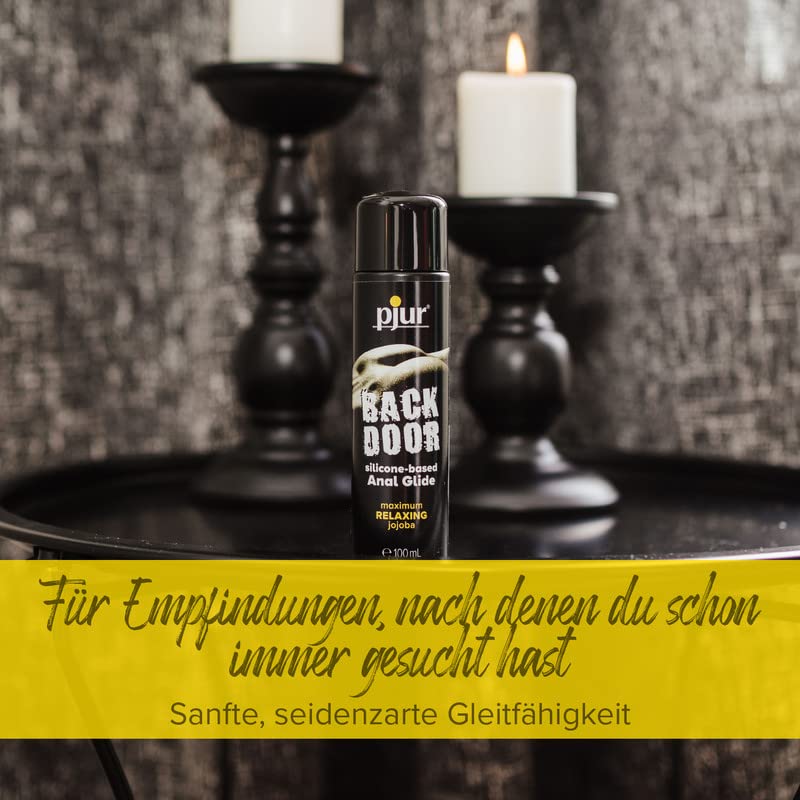 Pjur Back Door Relaxing Anal Lube - Silicone-Based, Long-Lasting Water-Resistant Sex Lubricant with Jojoba Oil for Smooth Preparation - Intimate Gel for Couples & Solo Play - Perfect for Anal Sex, Massage & Sensual Exploration (30ml)