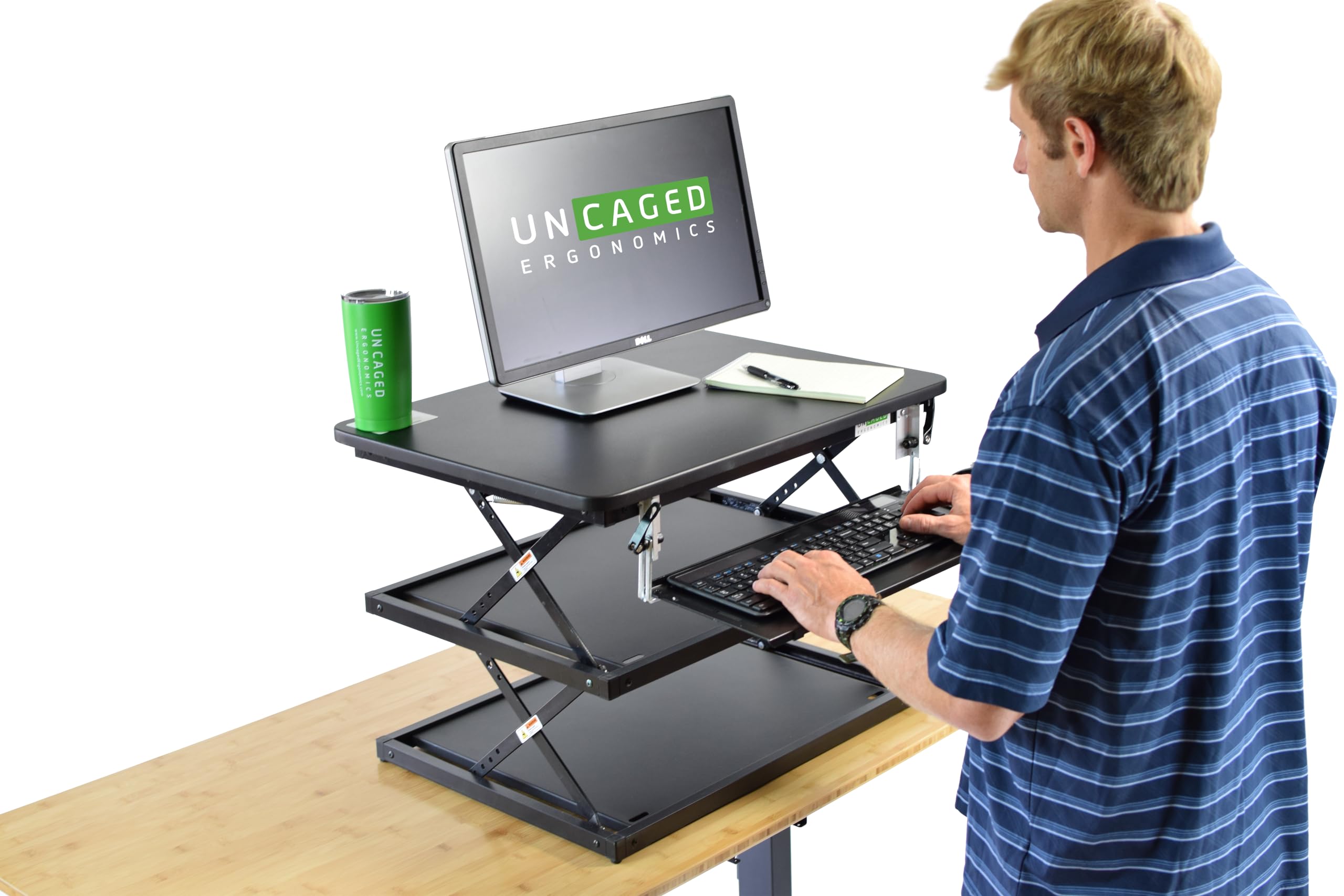 Changedesk Adjustable Standing Desk Converter for Laptop & Computer - Portable Sit to Stand Riser with Ergonomic Design | Perfect for Home Office, Workspace & Gaming Setup